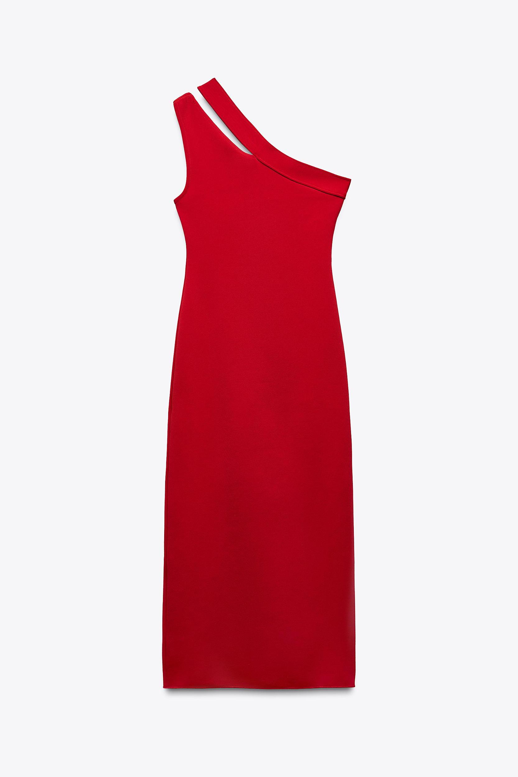 ASYMMETRIC CONTOURING STRETCH DRESS Product Image