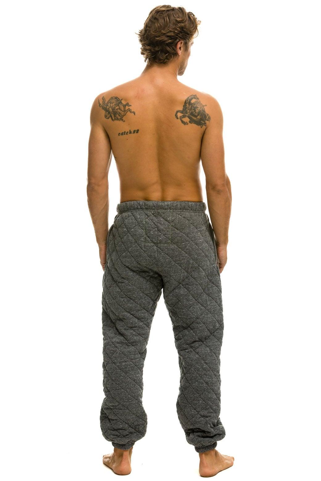 QUILTED SWEATPANTS - HEATHER GREY Male Product Image