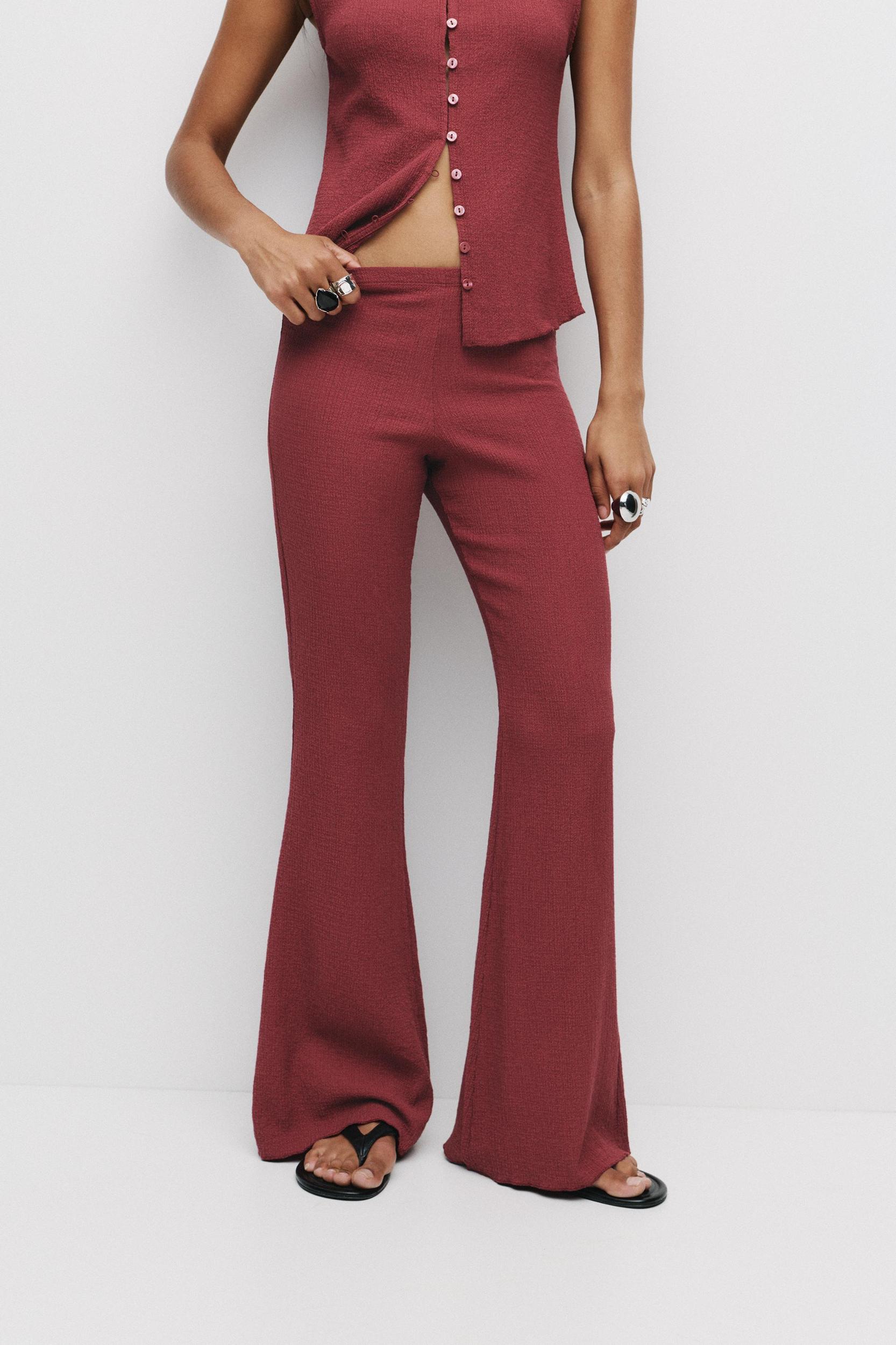 Flared crepe pants Product Image
