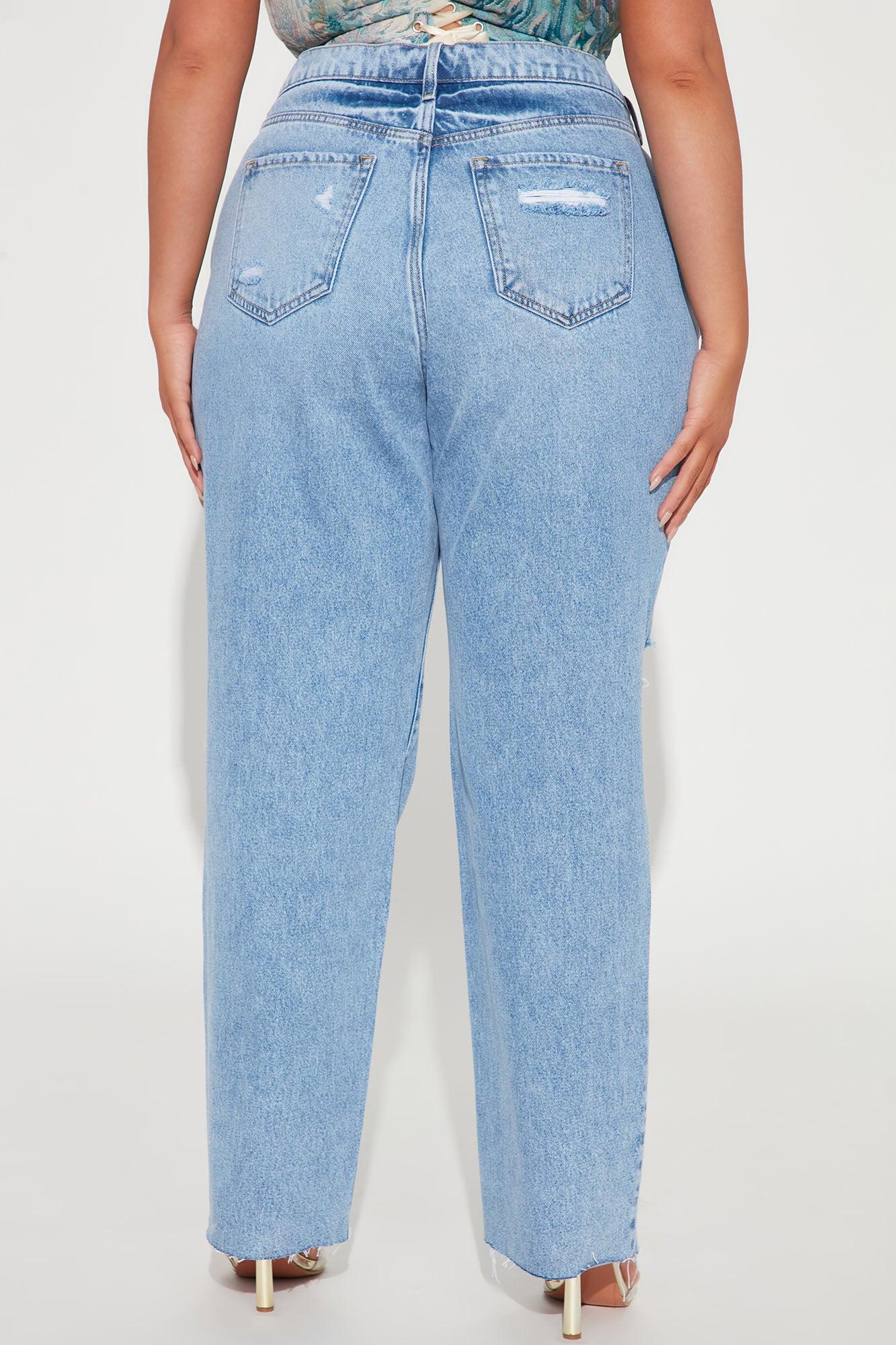 Topanga 90's Ripped Straight Leg Jeans - Medium Wash Product Image
