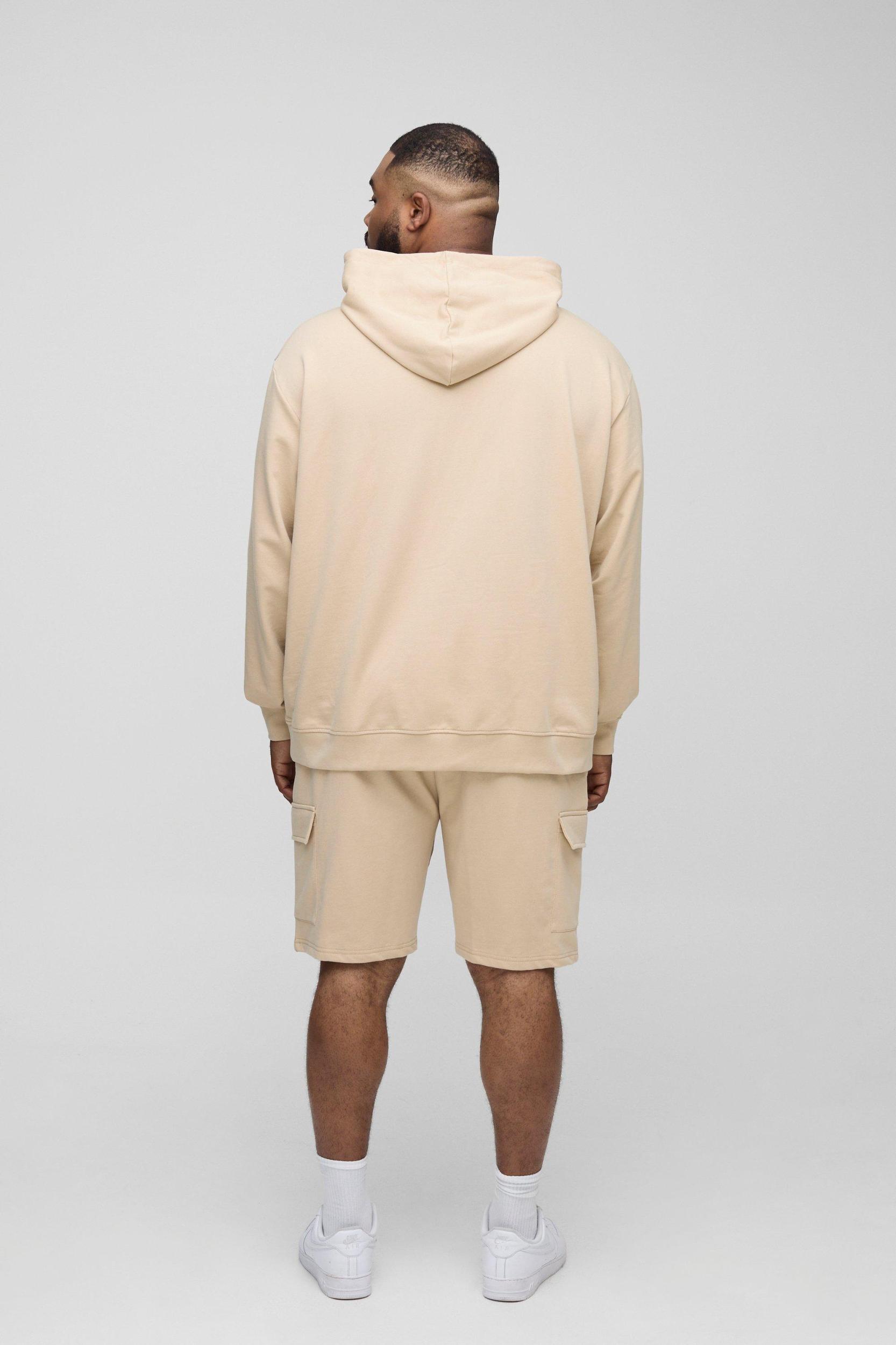 Plus 260GSM Loopback Regular Fit Basic Hoodie | boohooMAN USA Product Image