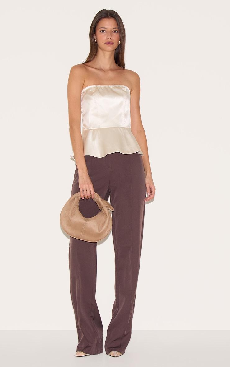 Pearl Satin Peplum Corset Product Image