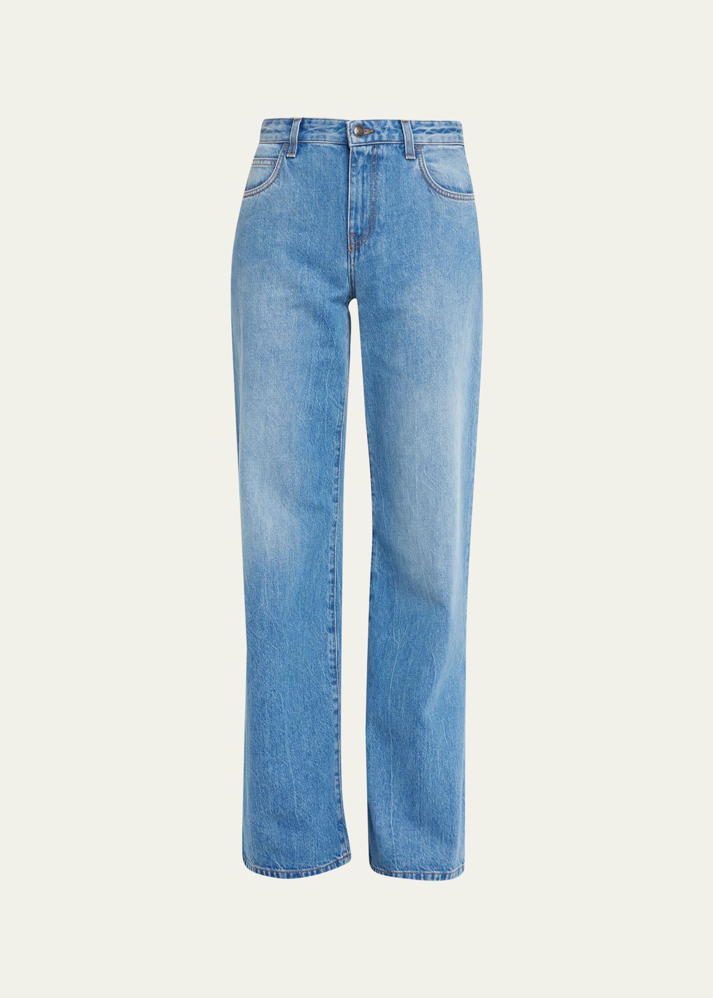 Womens Eglitta Low-Rise Straight Jeans Product Image