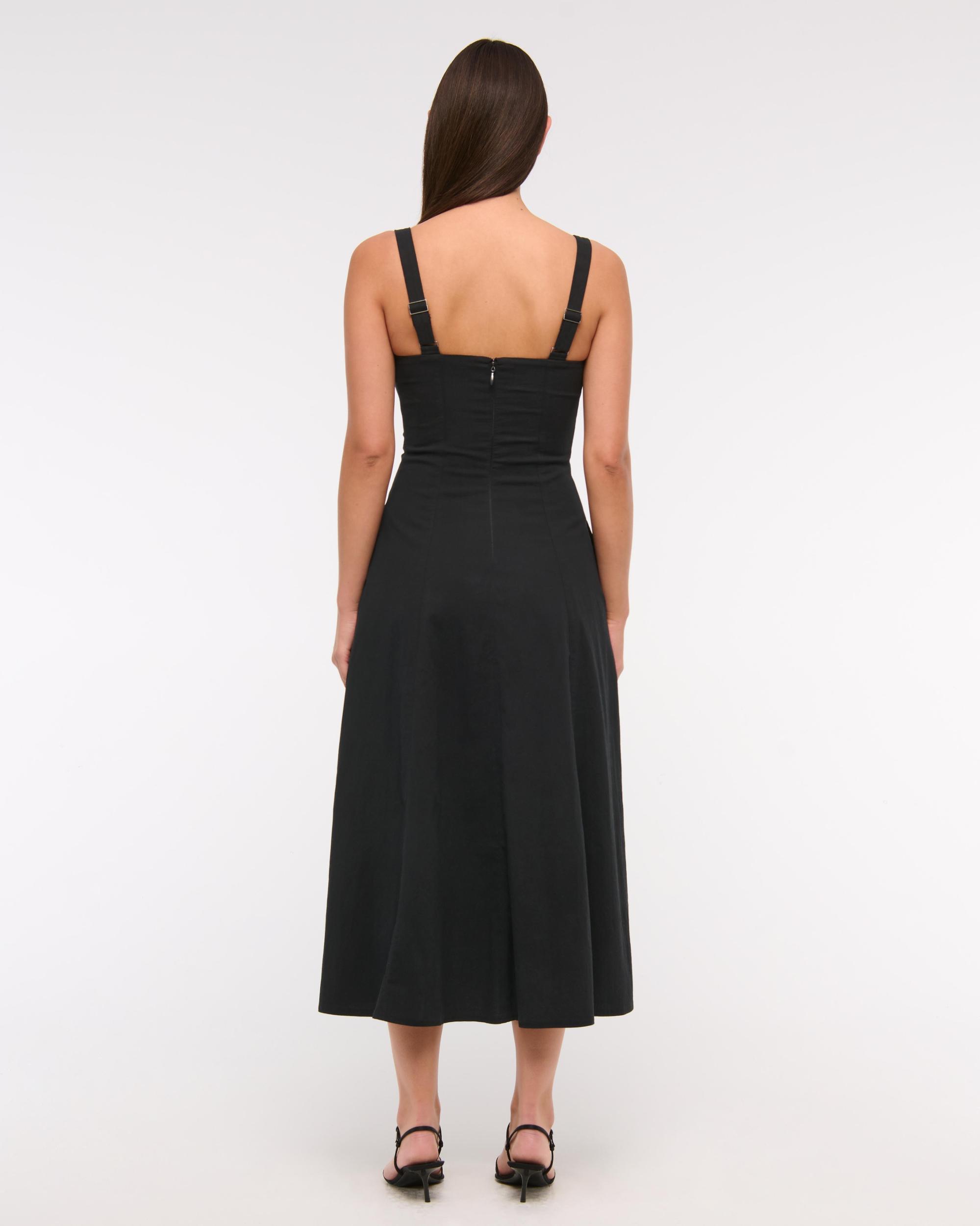 The A&F Mila Stretch Midi Dress Product Image