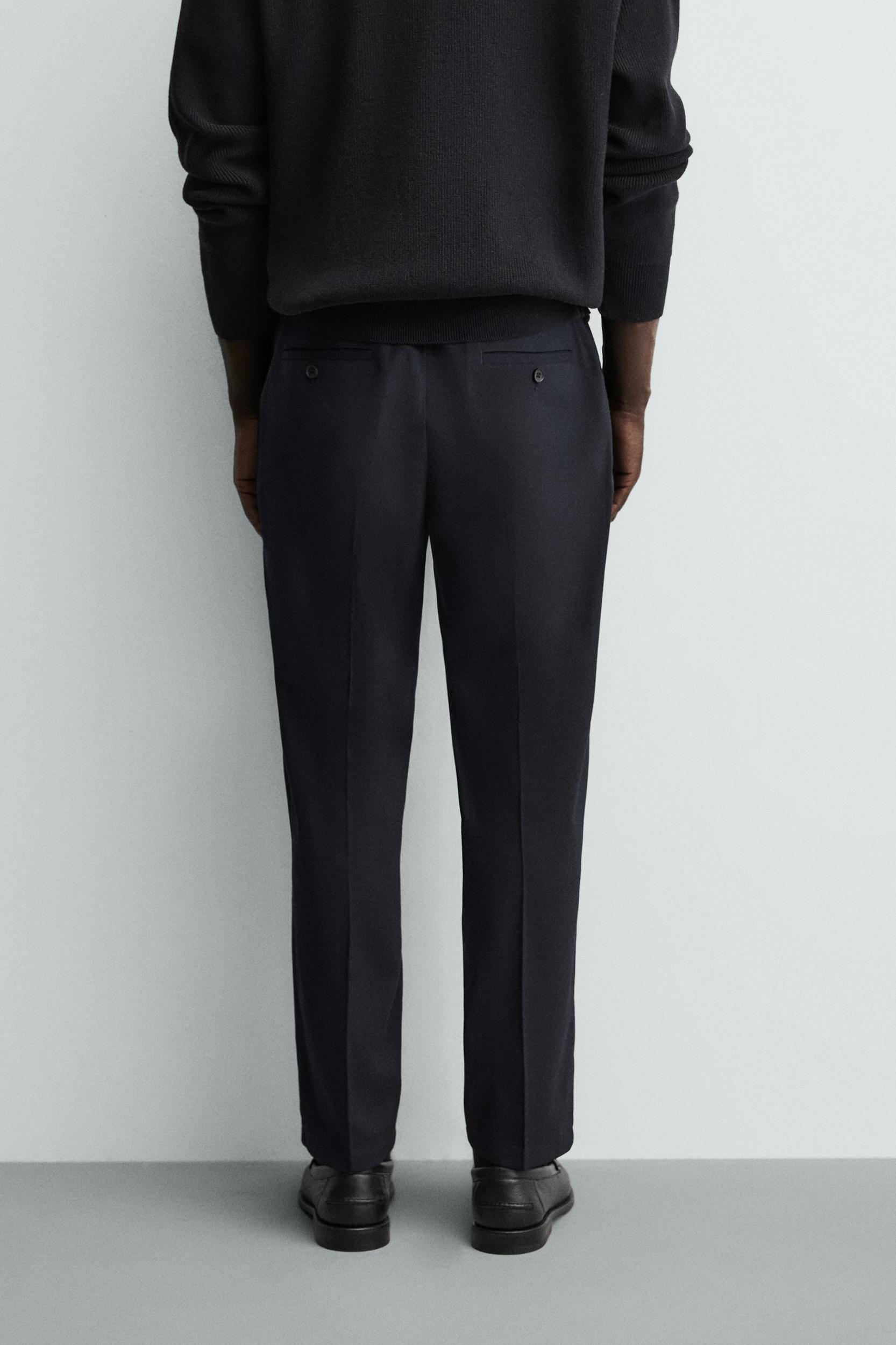 REGULAR FIT WOOL BLEND NON-IRON PANTS Product Image