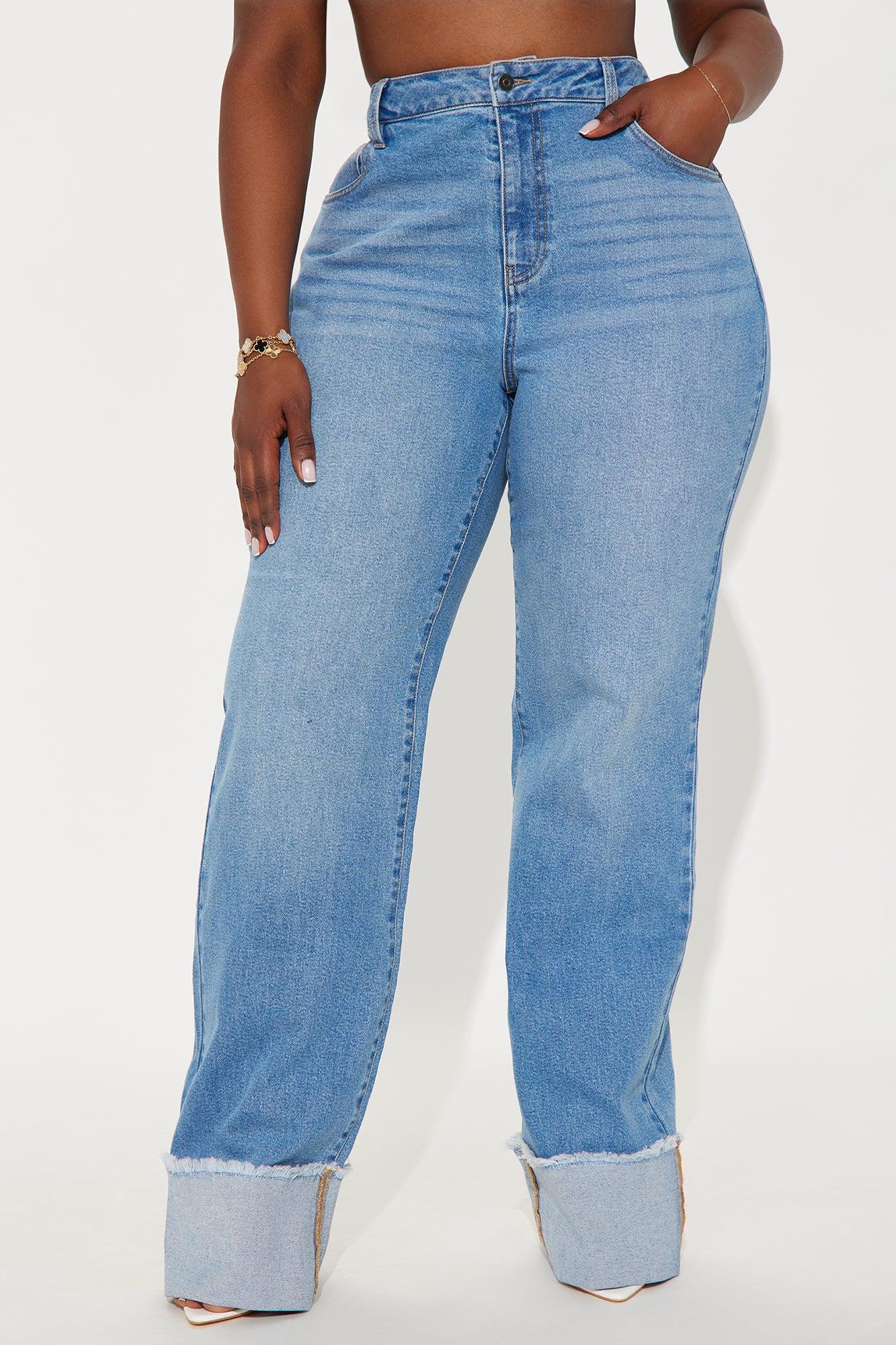 Tall All The While Cuffed Wide Leg Jeans - Light Wash Female Product Image
