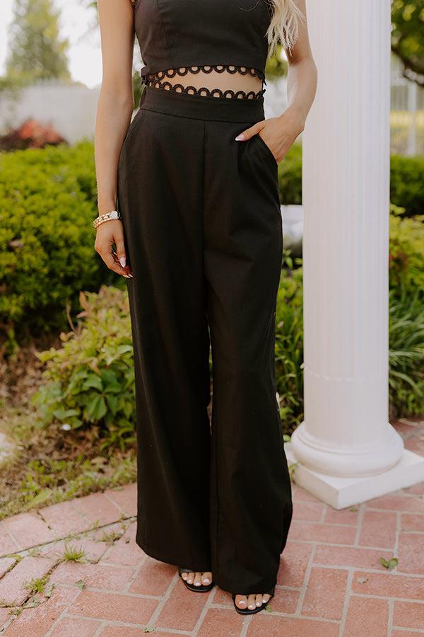 Penthouse Chic High Waist Linen-Blend Pants Product Image