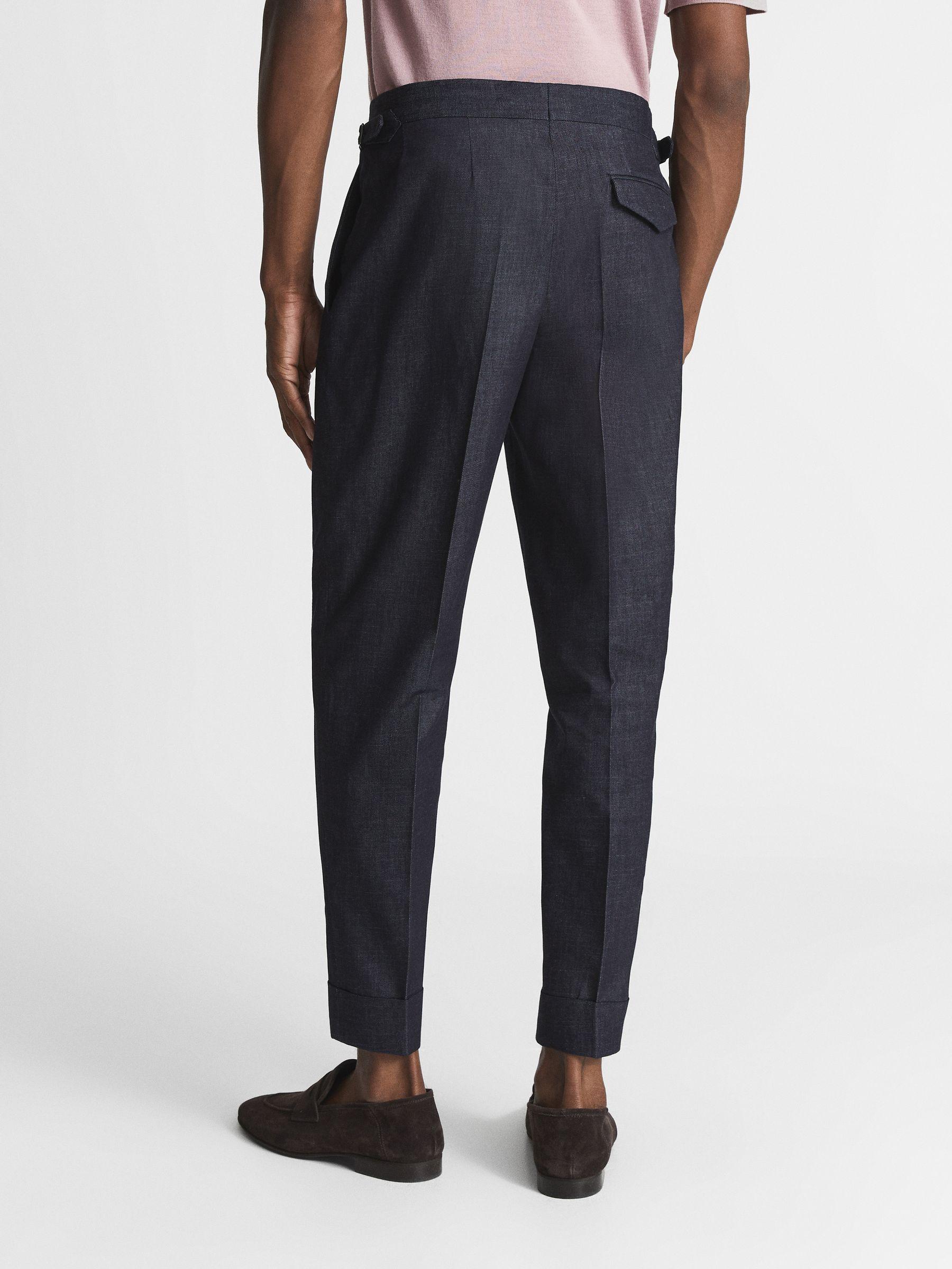 Relaxed Denim Trousers in Indigo Product Image