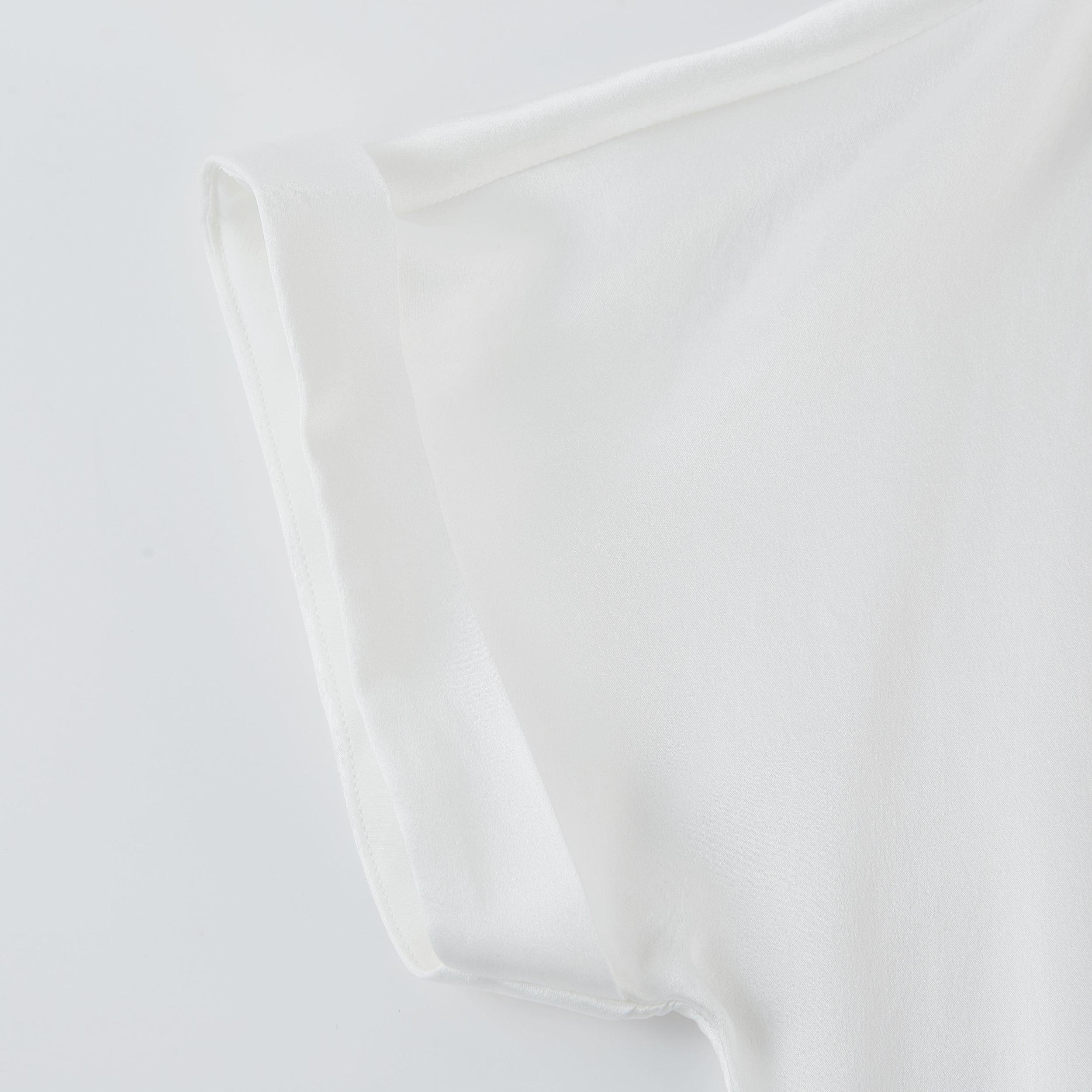 Pearl White Pure Mulberry Silk Top and Shorts Set | Soar Collection Product Image