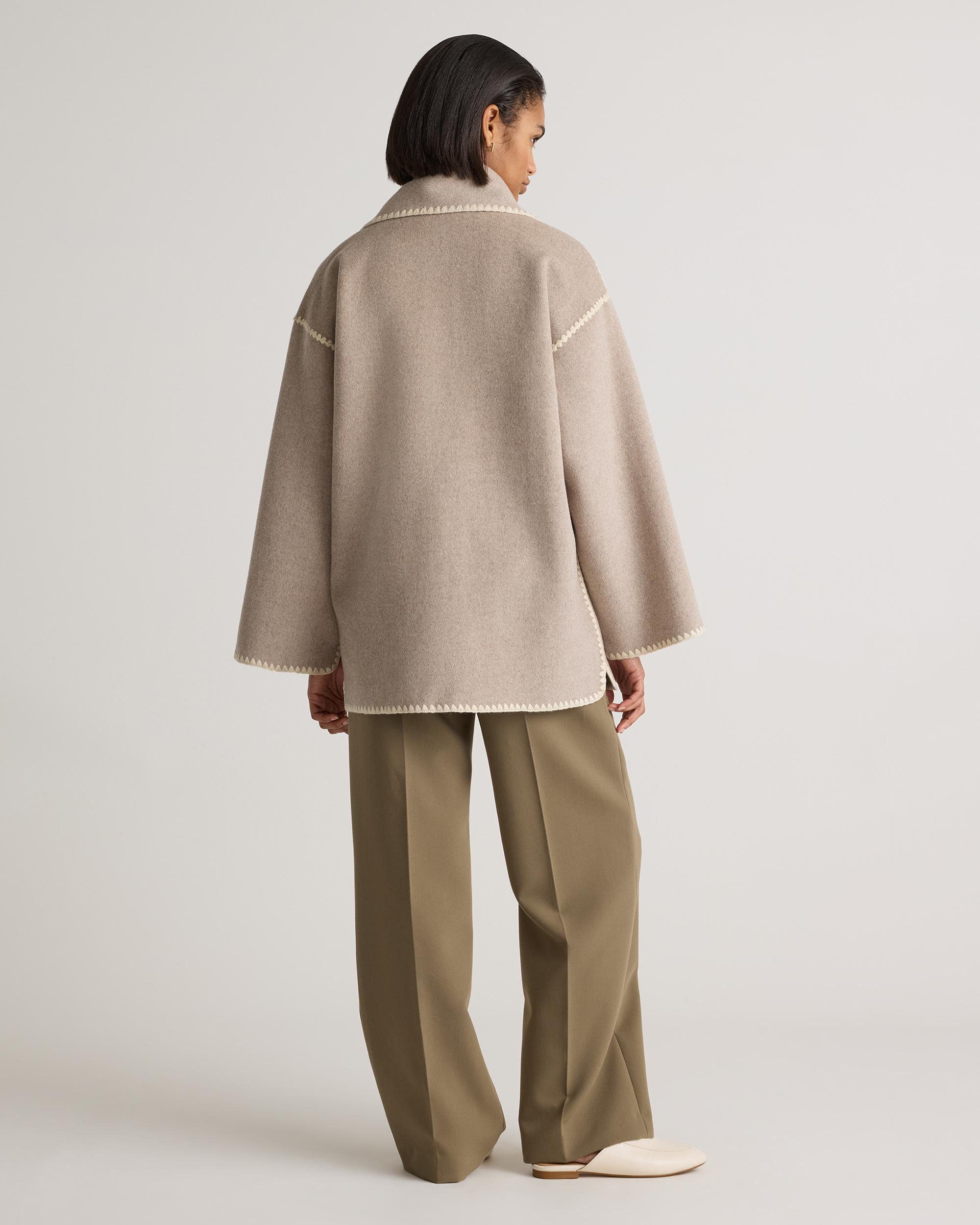 Quince | Women's Double-Faced Merino Wool Scarf Coat Product Image