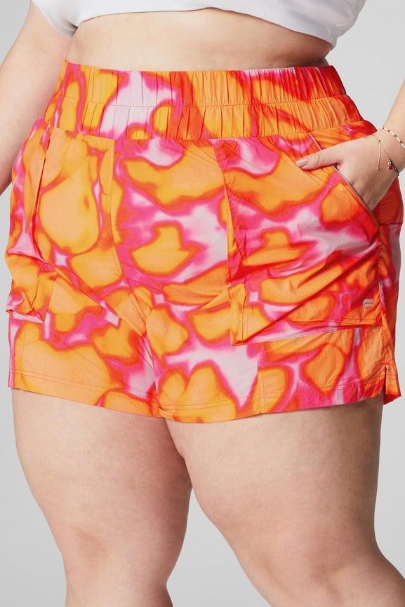 Ultra High-Waisted Piped Nylon Short Product Image