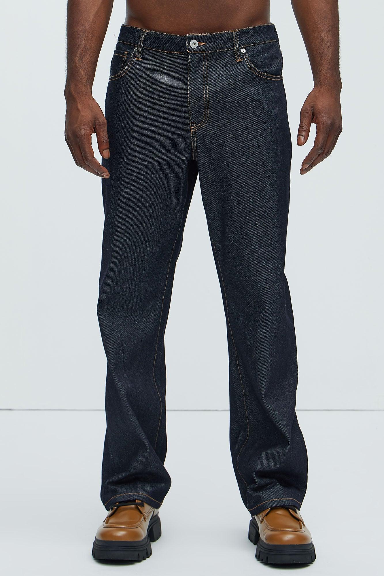 Collin Raw Denim Straight Jeans  - Indigo Product Image