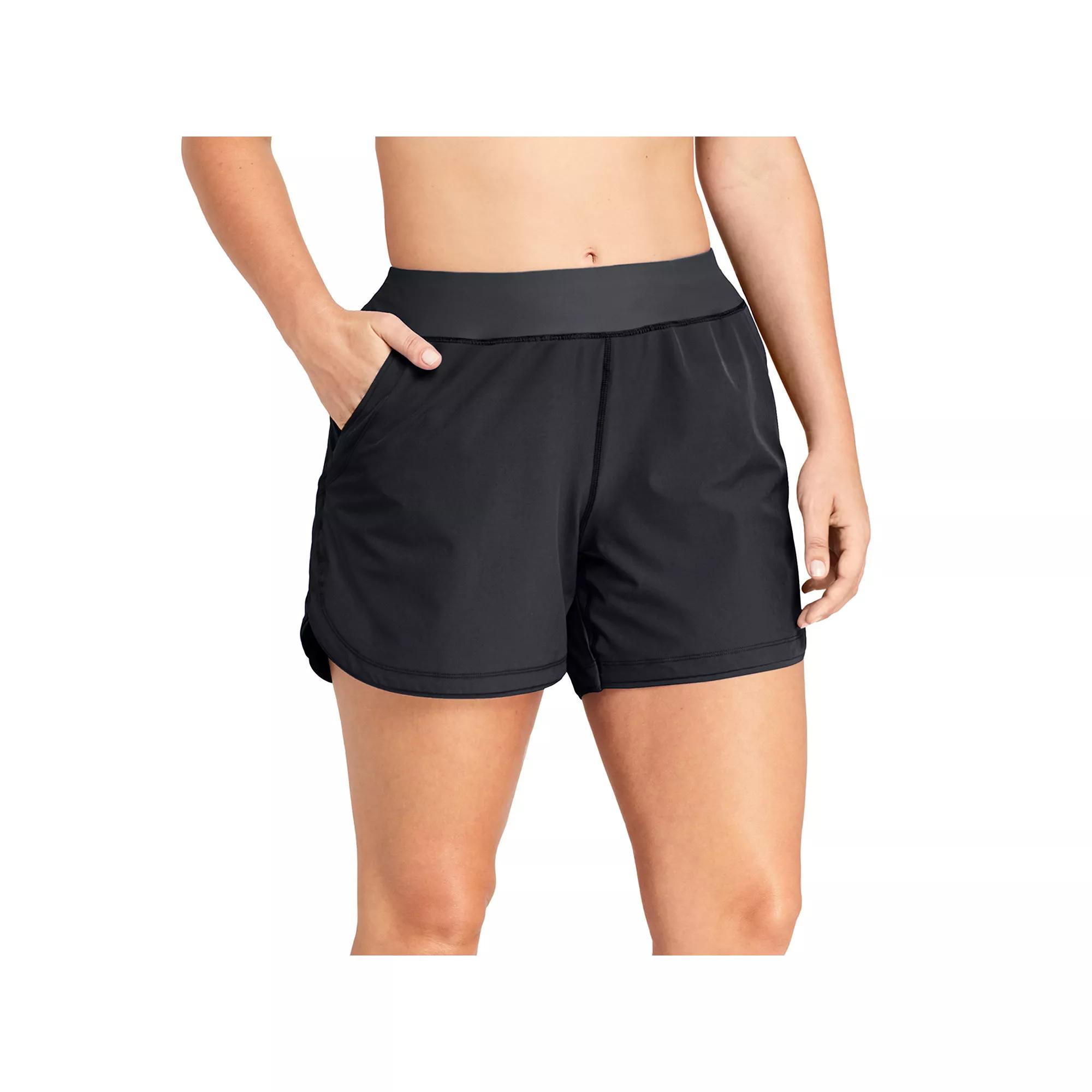 Plus Size Lands' End 5" Quick Dry Swim Shorts With Panty, Women's, Size: 22 W, Deep  Blue Product Image