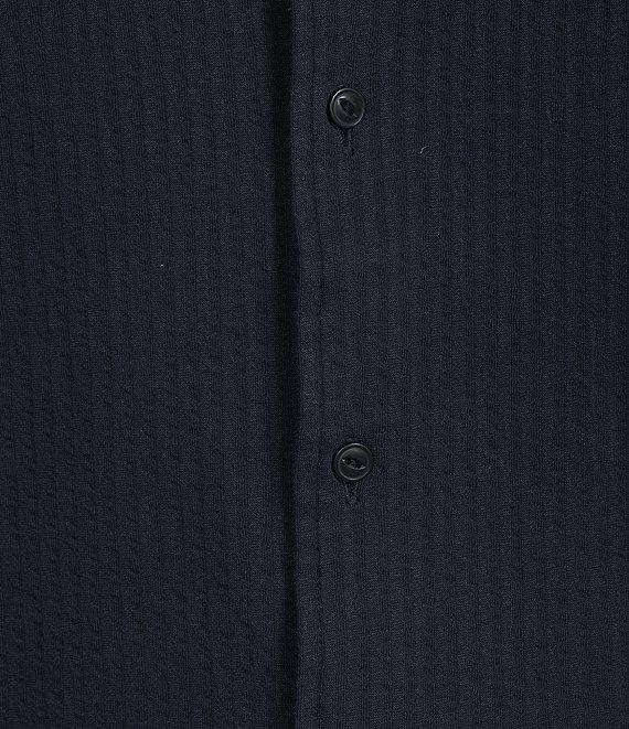 Cremieux Blue Label Solid Seersucker Short Sleeve Coatfront Shirt Product Image