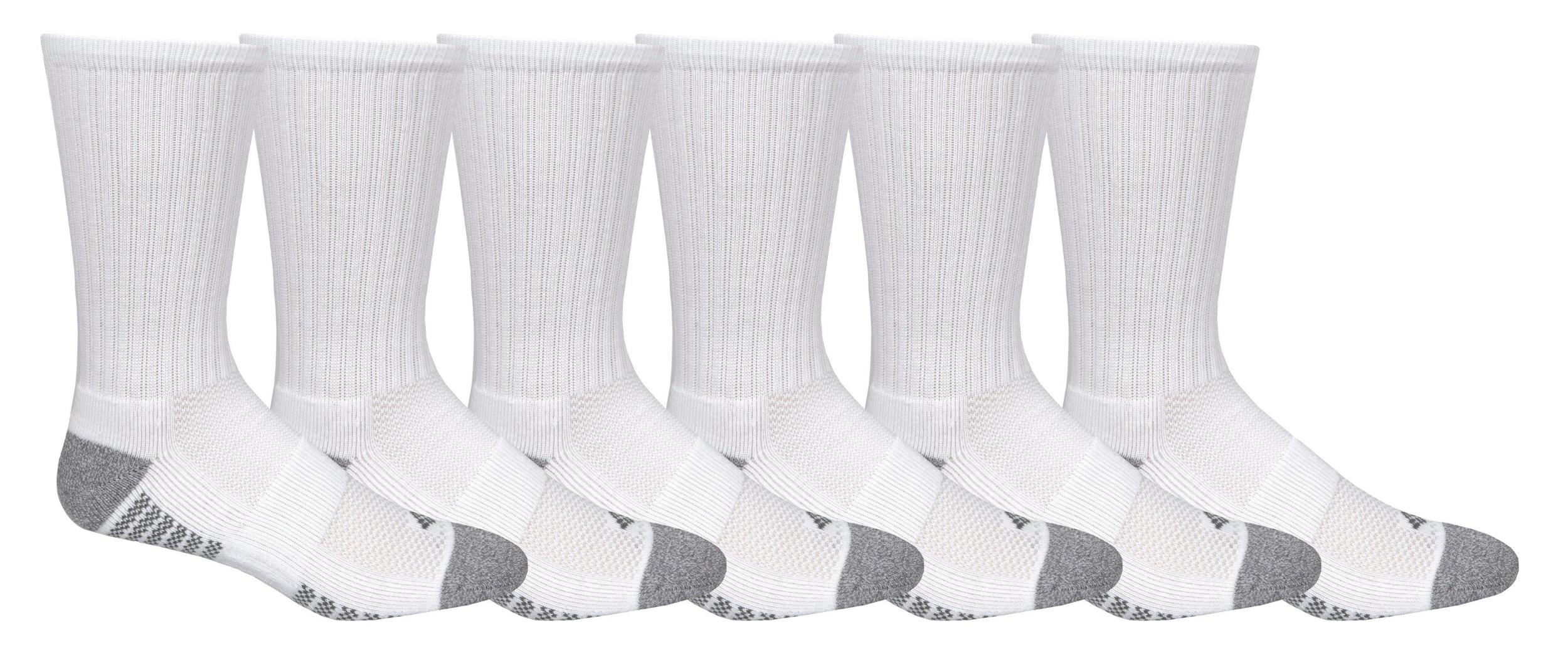 Columbia Mens Crew With Pique Footbed Socks - 6 Pack- Product Image