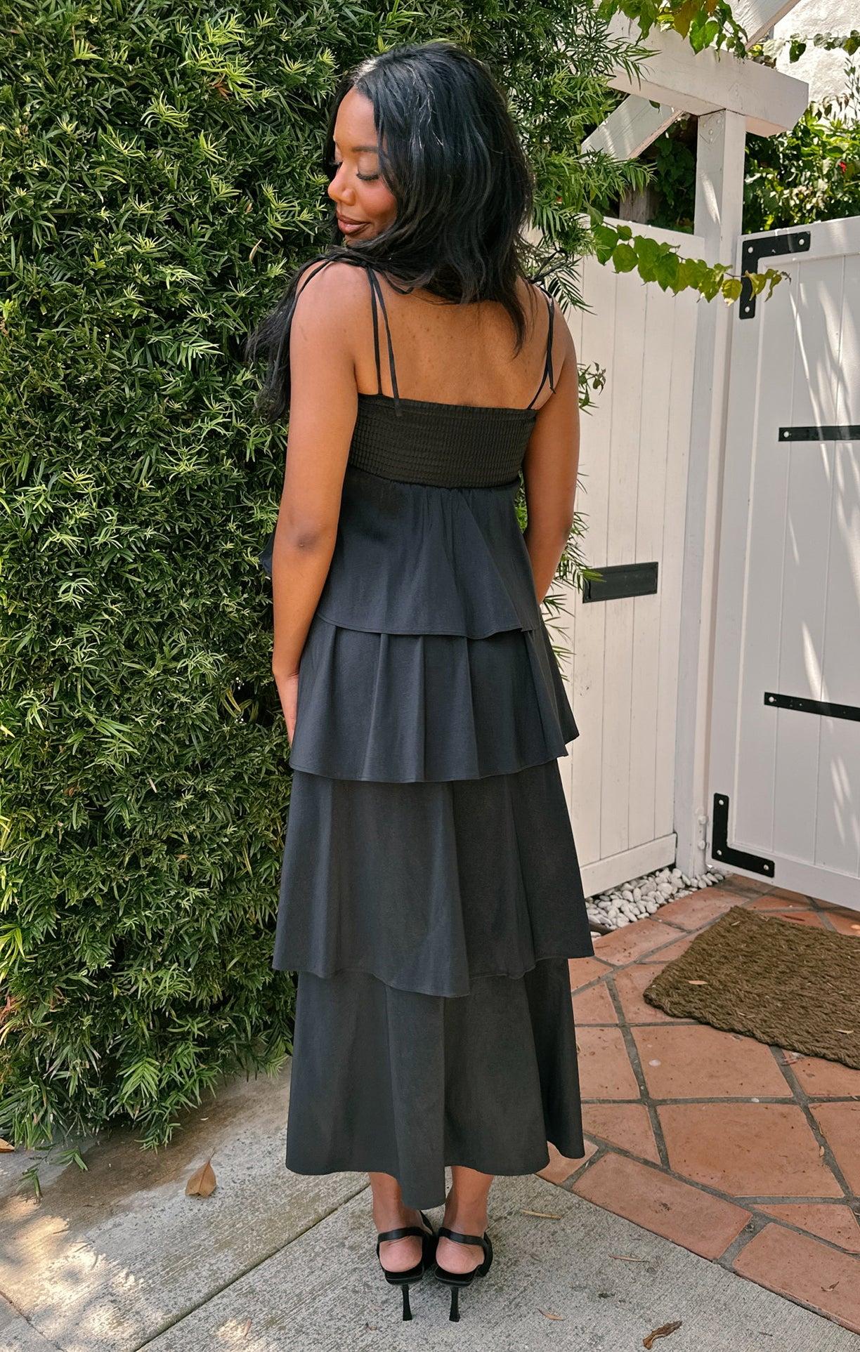 Meet Cute Dress ~ Black Taffeta Product Image