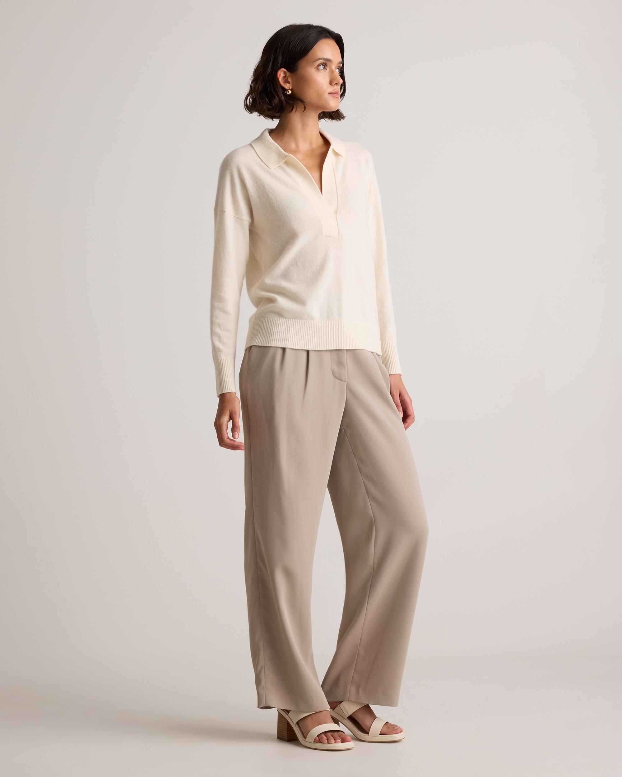 Quince | Women's Mongolian Cashmere Polo Sweater Product Image