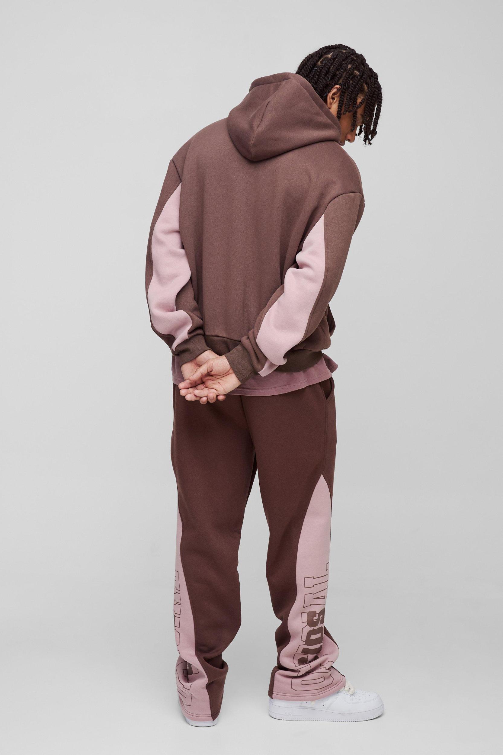 Relaxed Official Varsity High Gusset Sweatpants | boohooMAN USA Product Image
