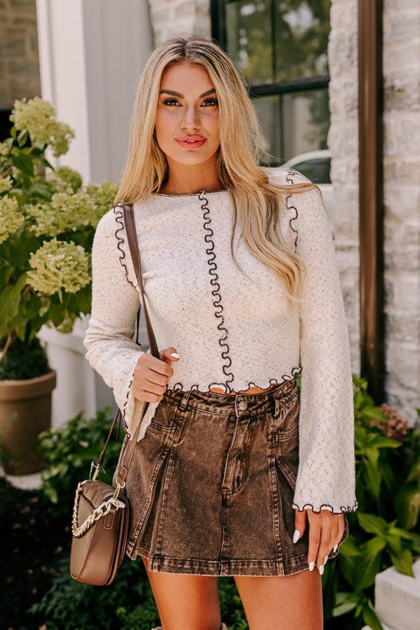 Moving Too Fast Knit Top In Ivory Product Image