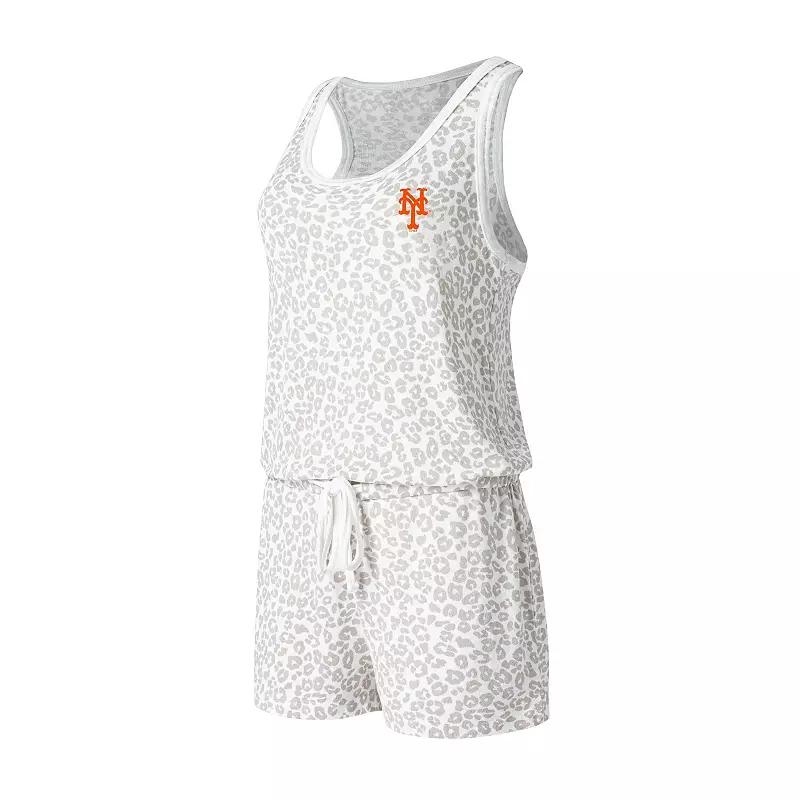 Women's Concepts Sport Cream Chicago Cubs Montana Hacci Knit Romper,  Product Image