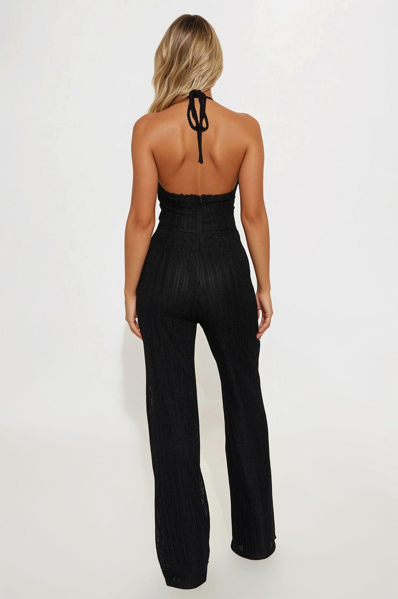 Marissa Crochet Jumpsuit - Black Product Image