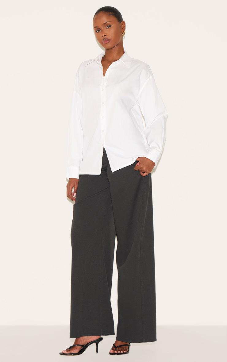 White Cotton Button Shirt Product Image