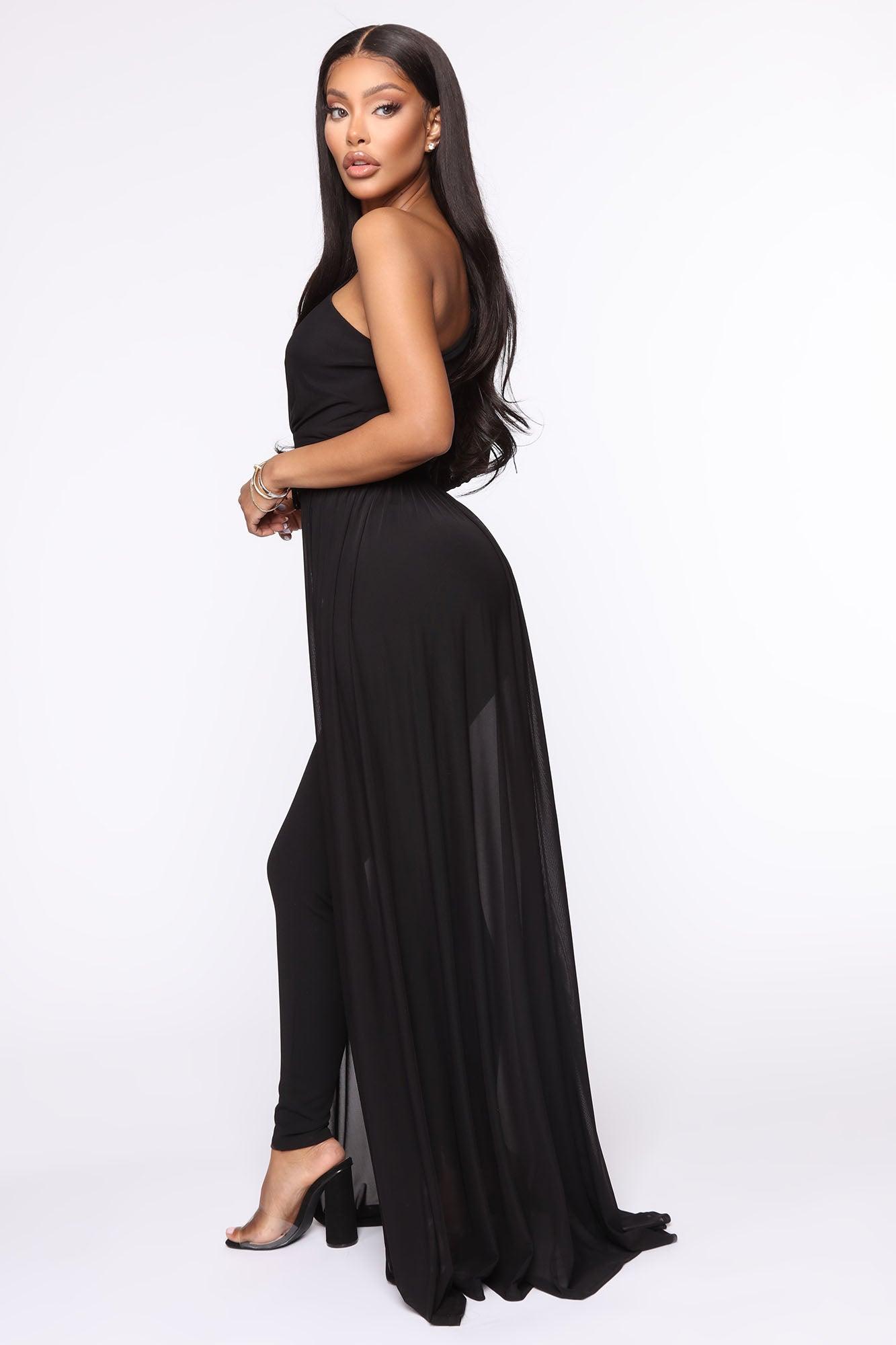 Better Be Sure Mesh Jumpsuit - Black Product Image