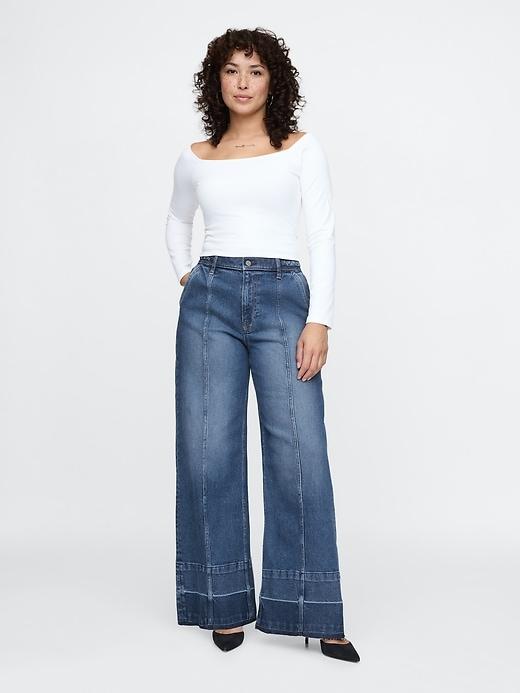High Rise Stride Wide-Leg Jeans Product Image