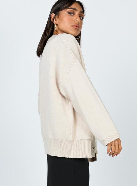 Burke Cardigan Cream Product Image