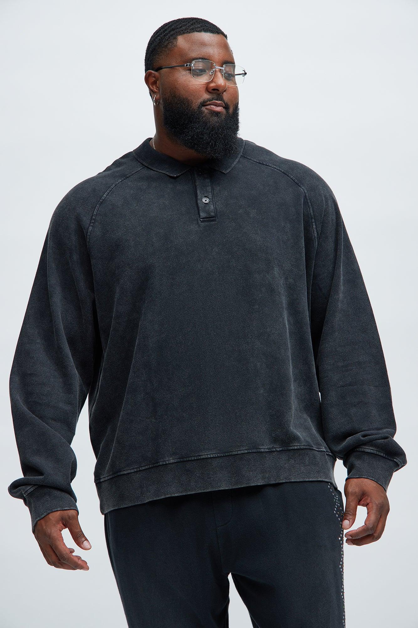 Tyson Late Night Raglan Long Sleeve Polo - Black Product Image