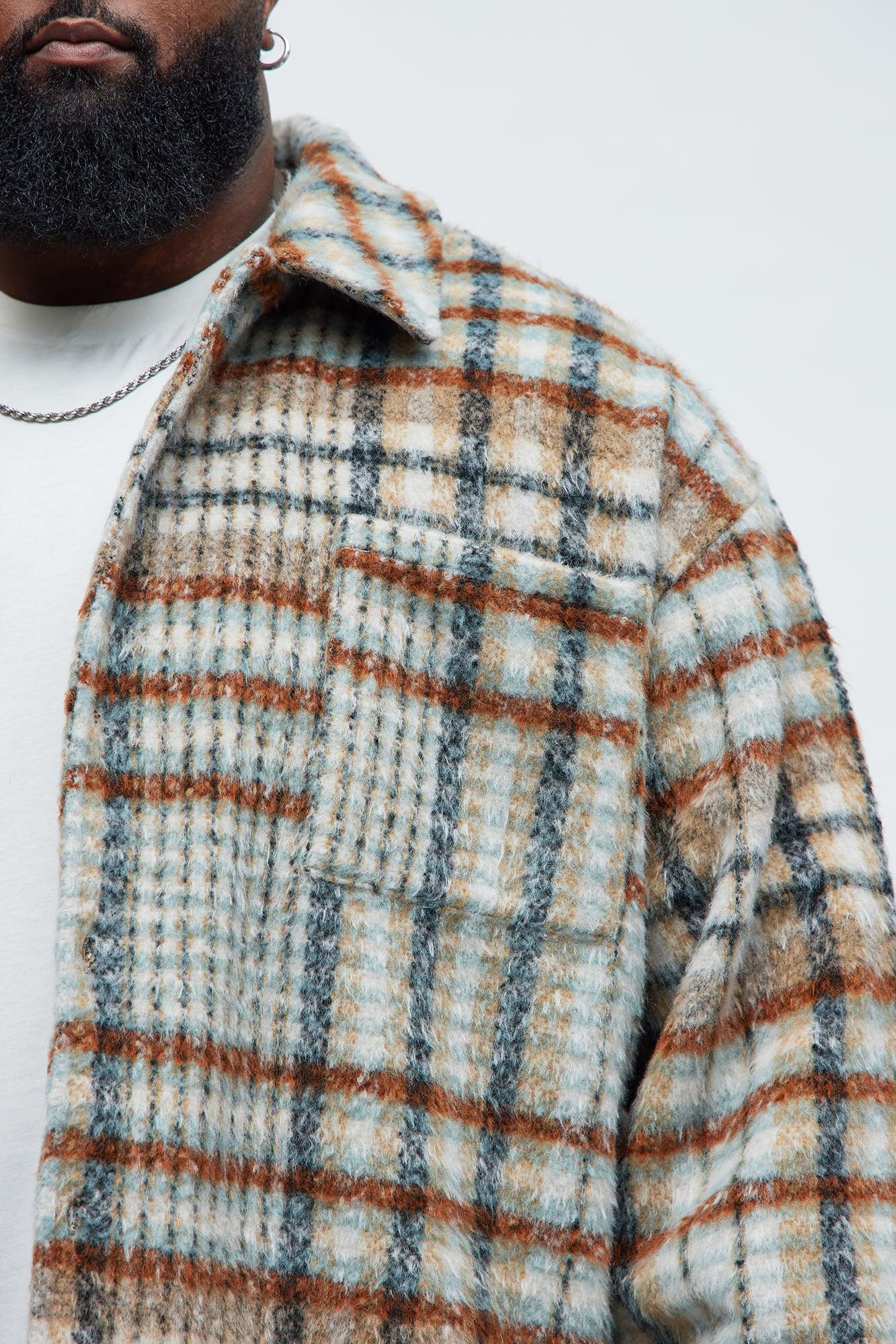 Move Up Plaid Shacket - Tan/Multi Product Image