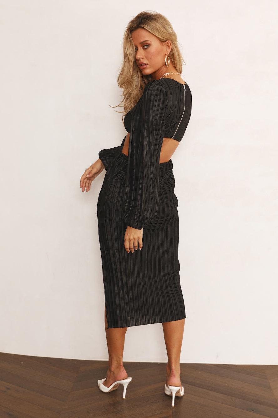Chained On You Midi Dress Black Product Image