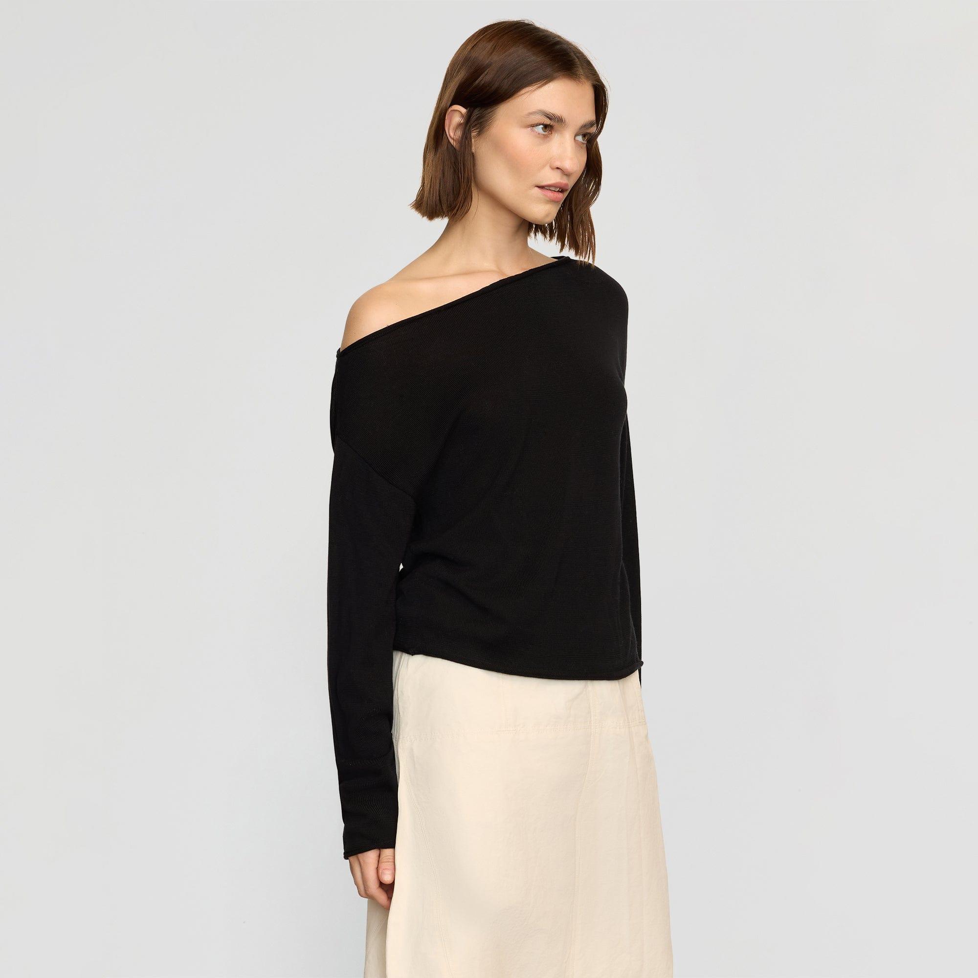 Hachi Tencel-Wool Off-Shoulder Sweater Product Image