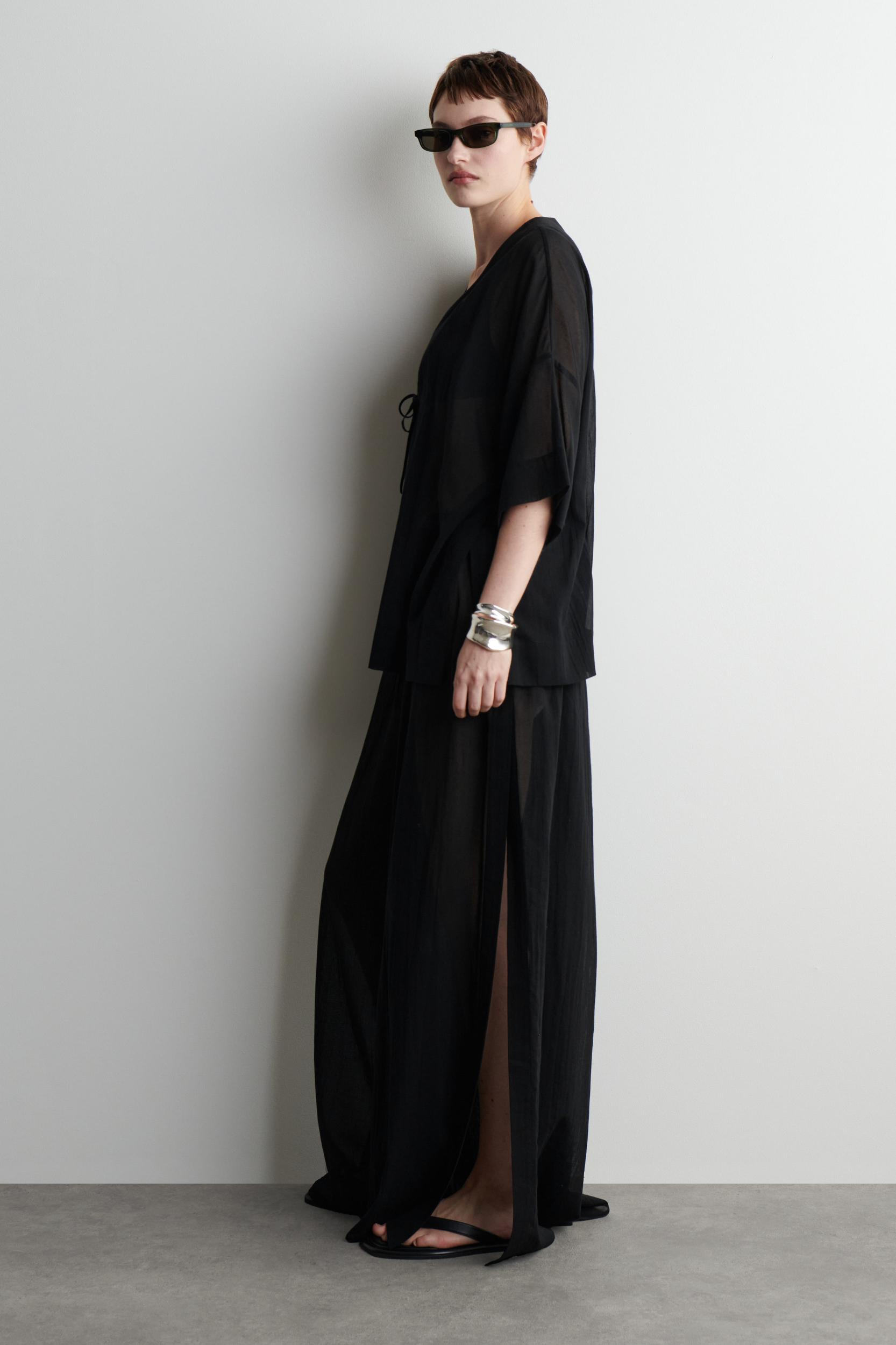 CRINKLED COTTON BEACH PANTS Product Image