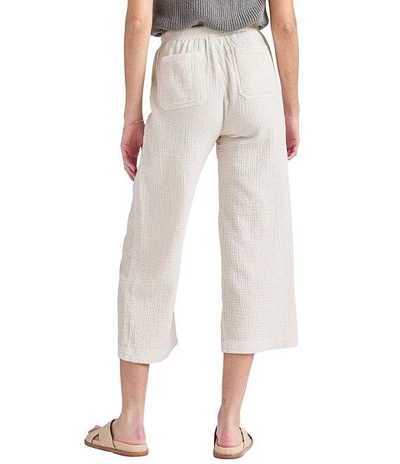 Splendid Adele Drawstring Gauze Cropped Relaxed Wide Leg Pants Product Image
