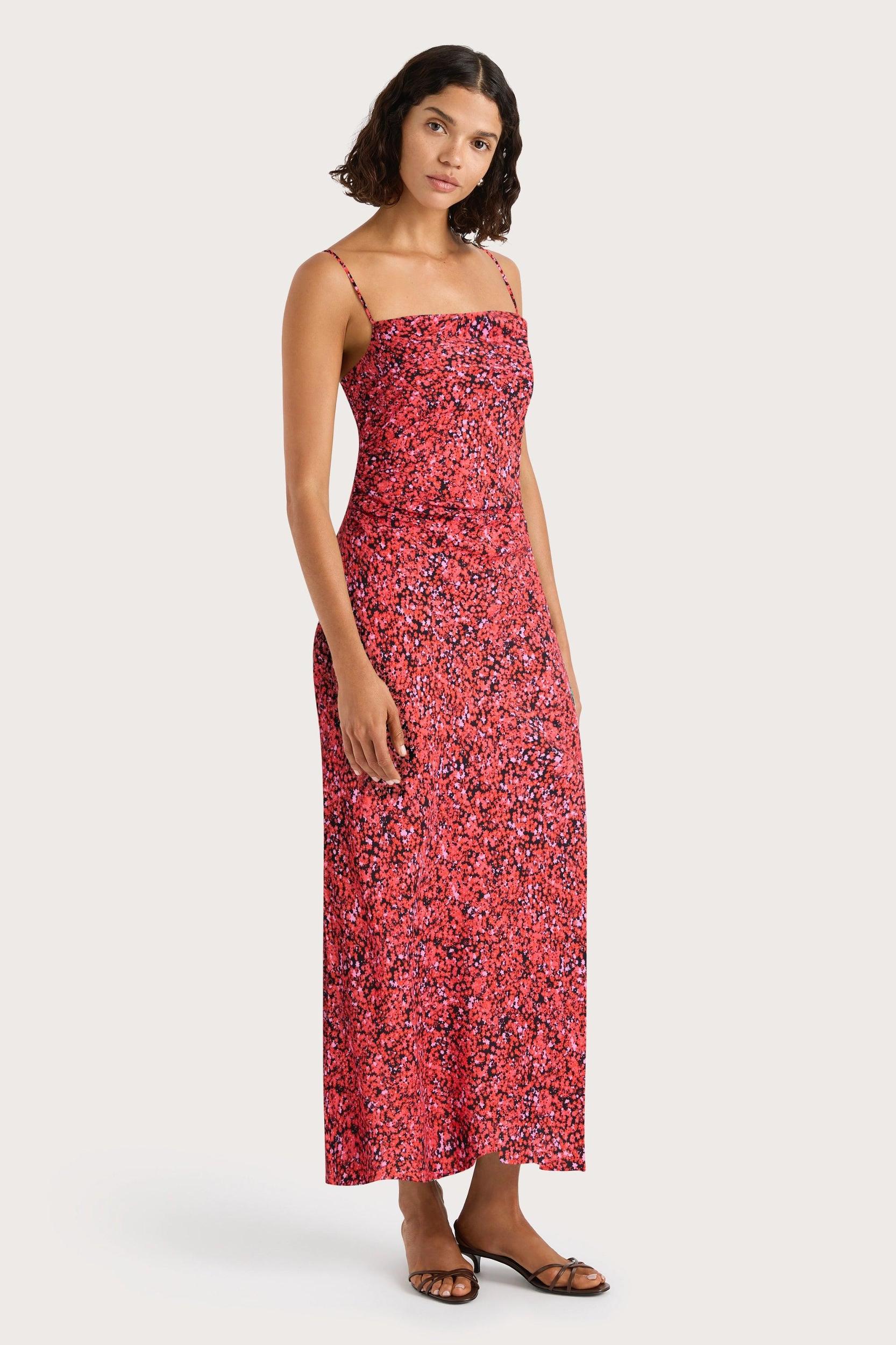Rosas Midi Dress Meander Micro Red - Final Sale Product Image