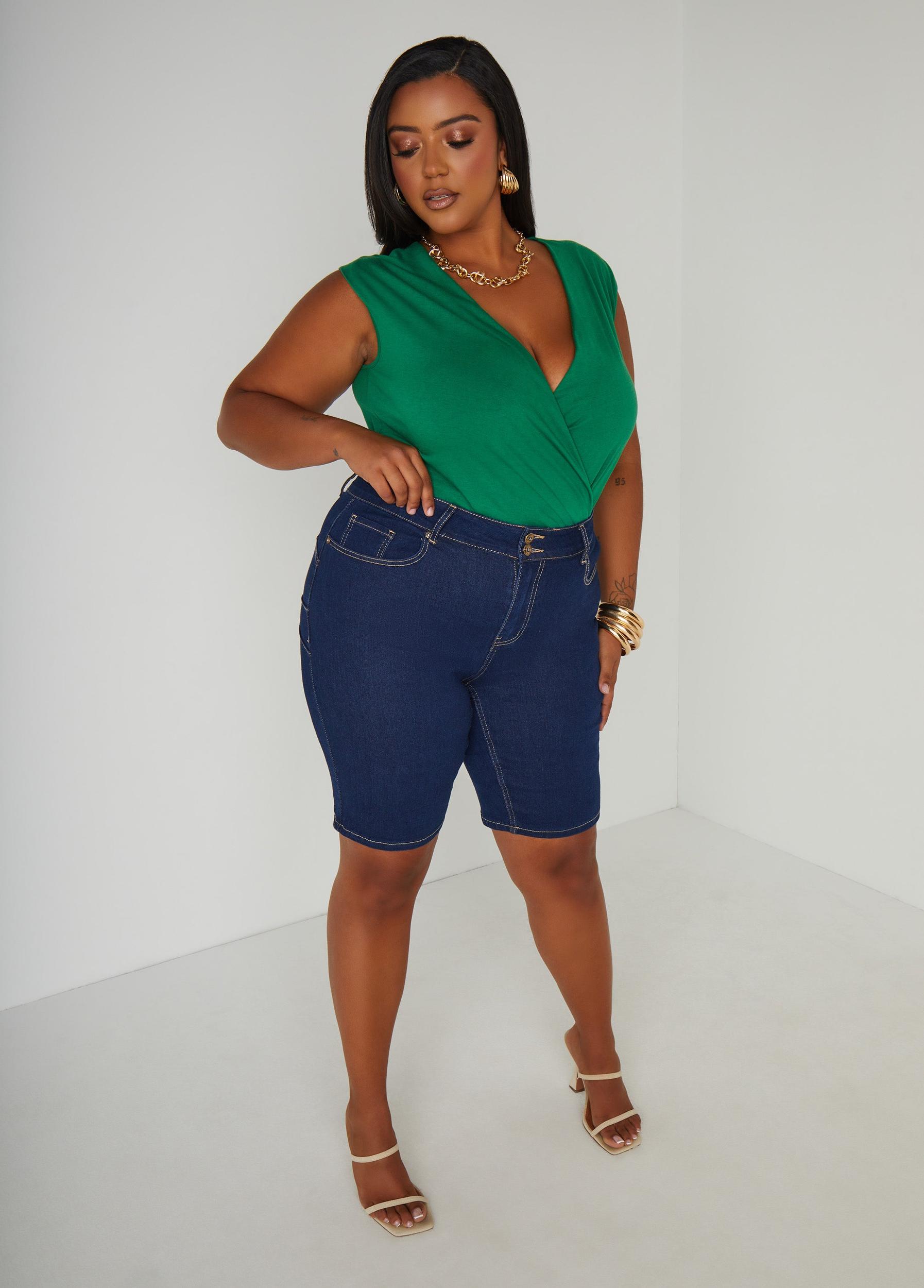 Faux Wrap Jersey Top Product Image