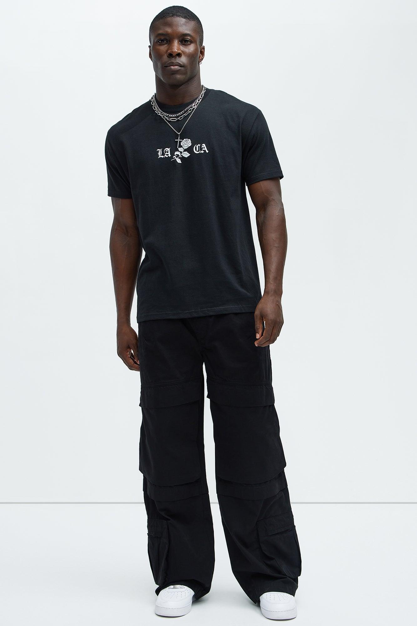 LA English Rose Short Sleeve Tee - Black Product Image