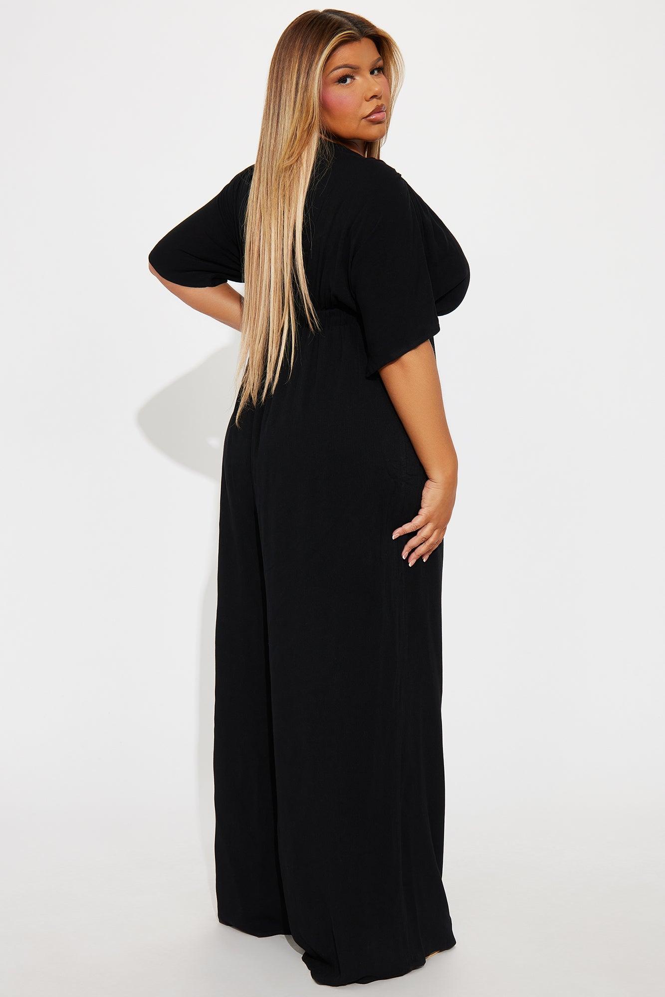 New Mindset Wide Leg Jumpsuit - Black Product Image