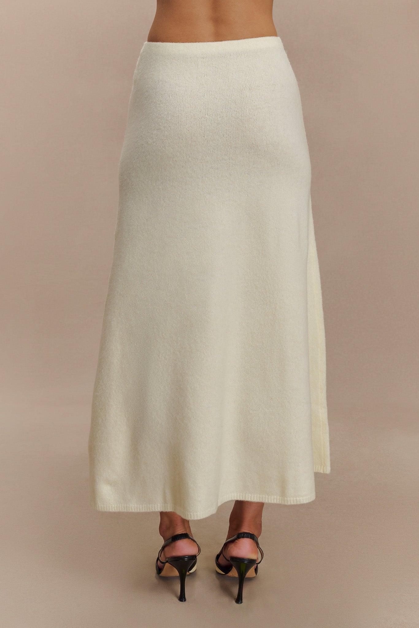 Vivica Knit Maxi Skirt - Ivory Marle Product Image