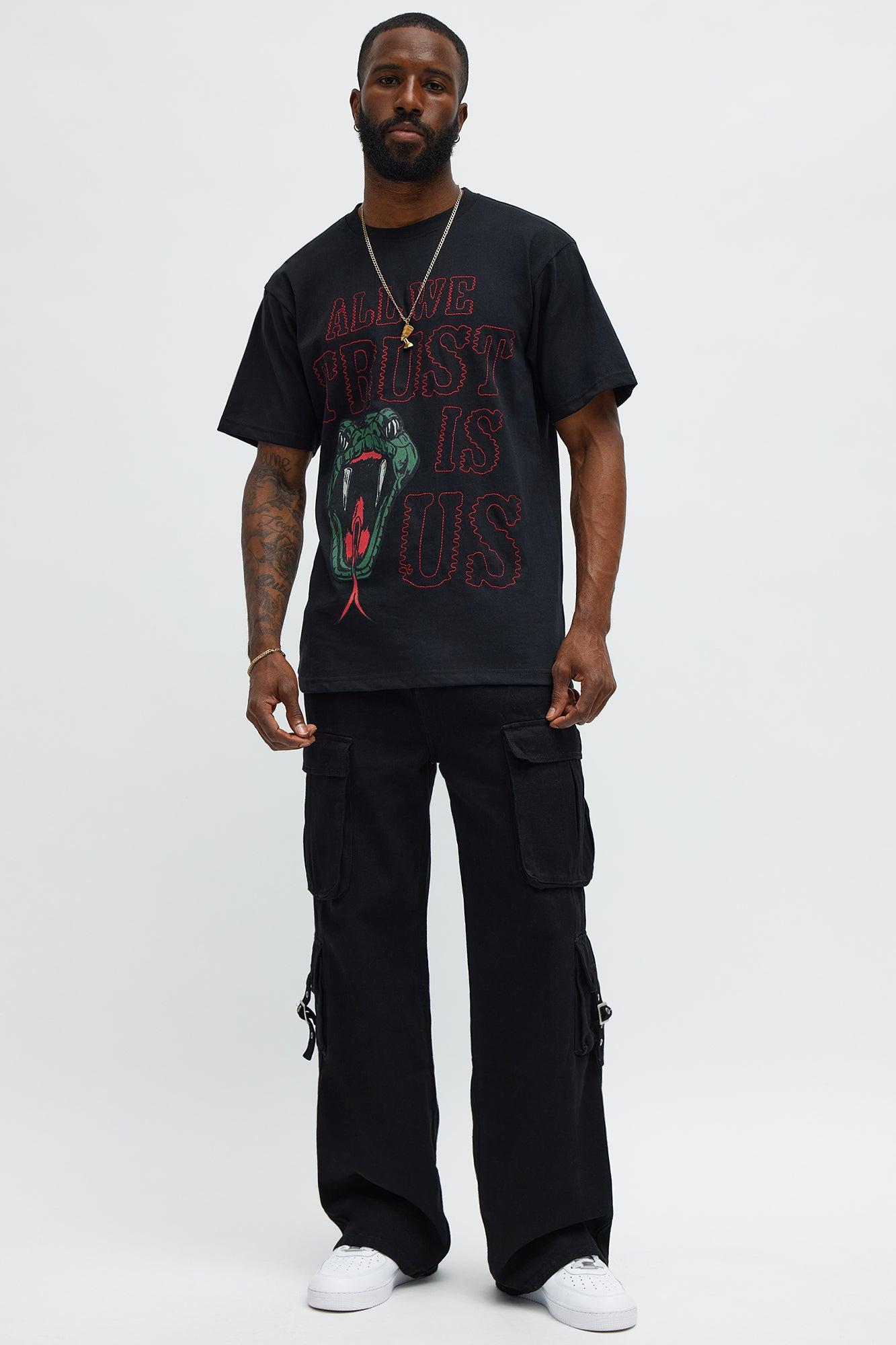 All We Trust Chainstitch Short Sleeve Tee - Black Product Image