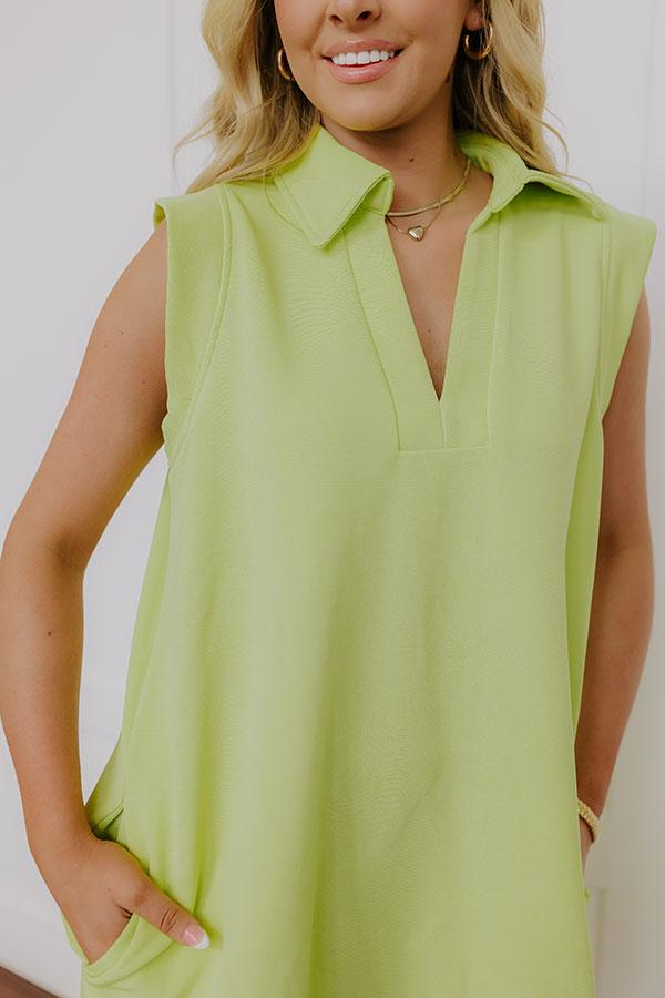 Coastal Dreamer Mini Dress in Lime Punch Product Image