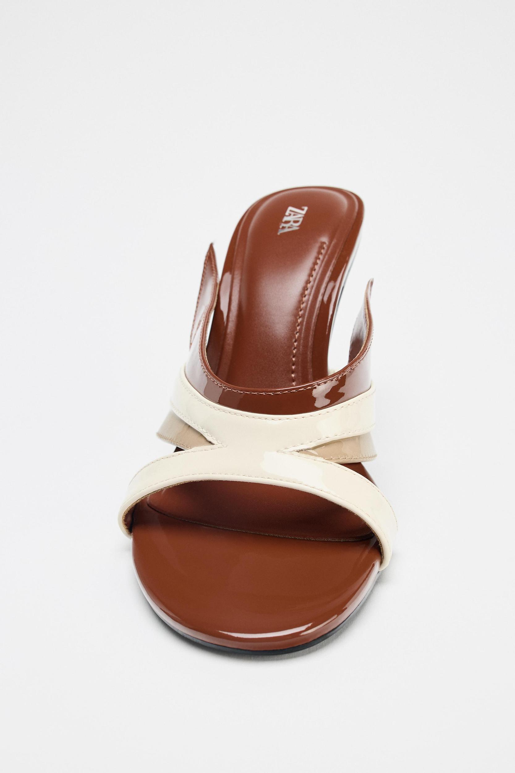 ASYMMETRIC HEELED SANDALS Product Image