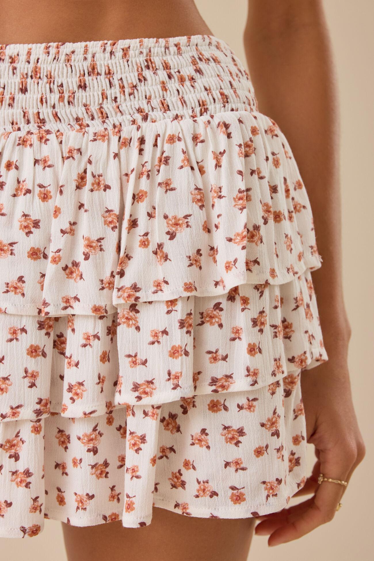 Charlotte Floral Smocked Skirt Product Image