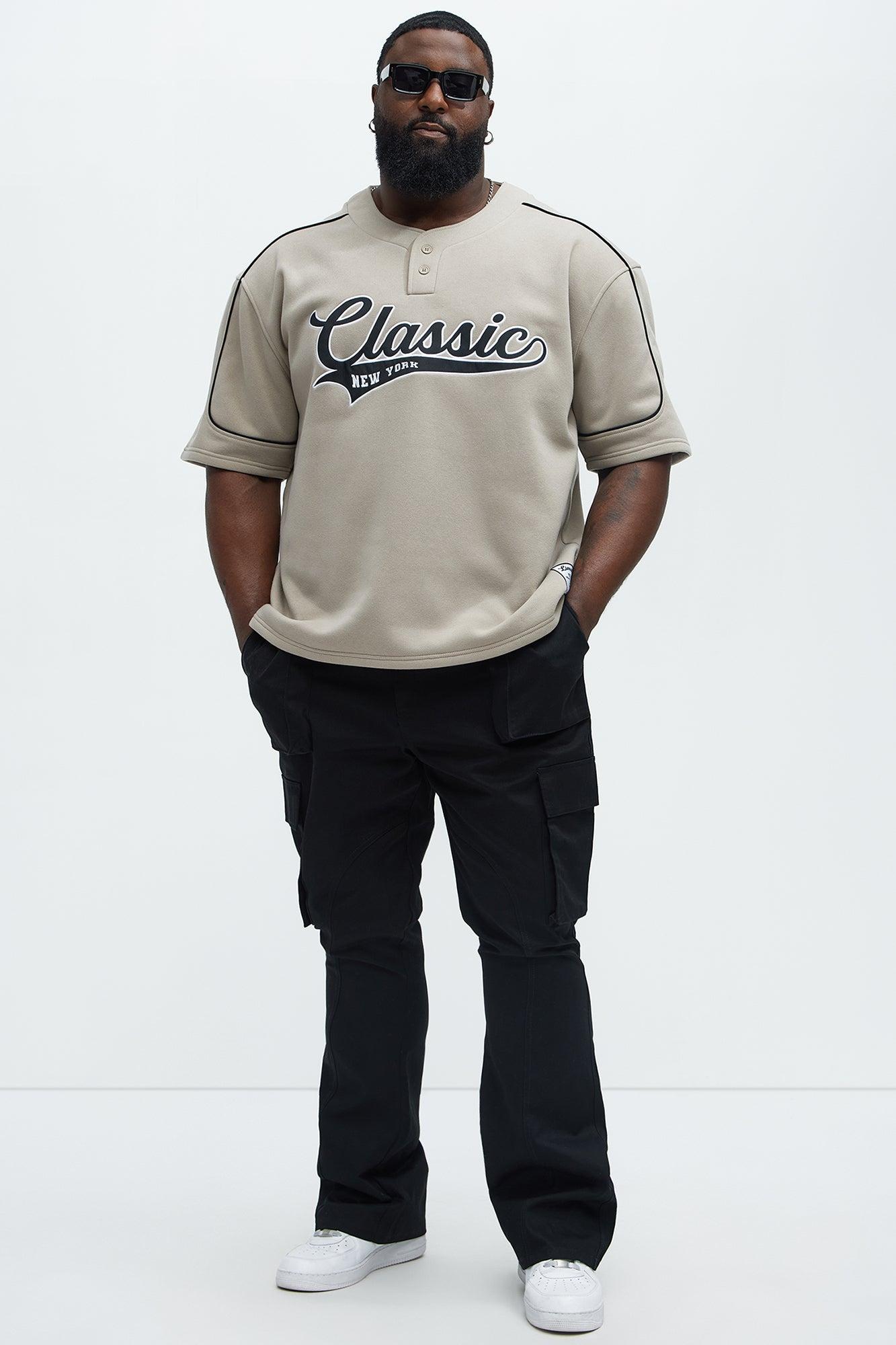 Classic New York Short Sleeve Henley - Stone Product Image