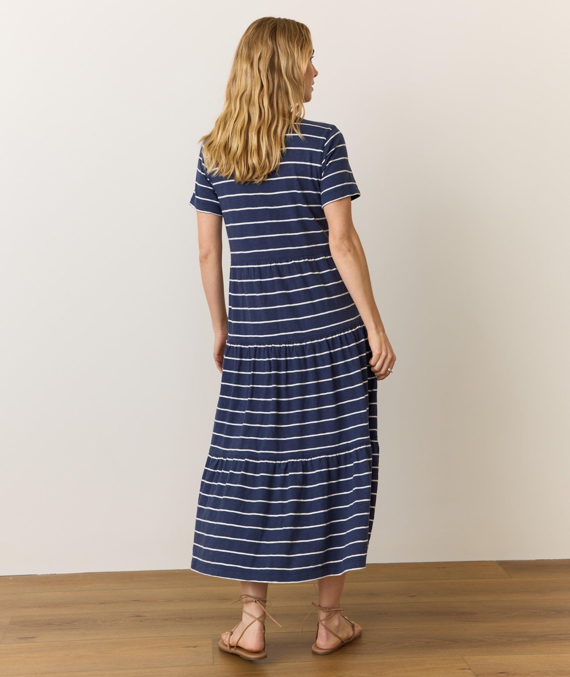 Sadie Vintage Slub Midi Dress Product Image