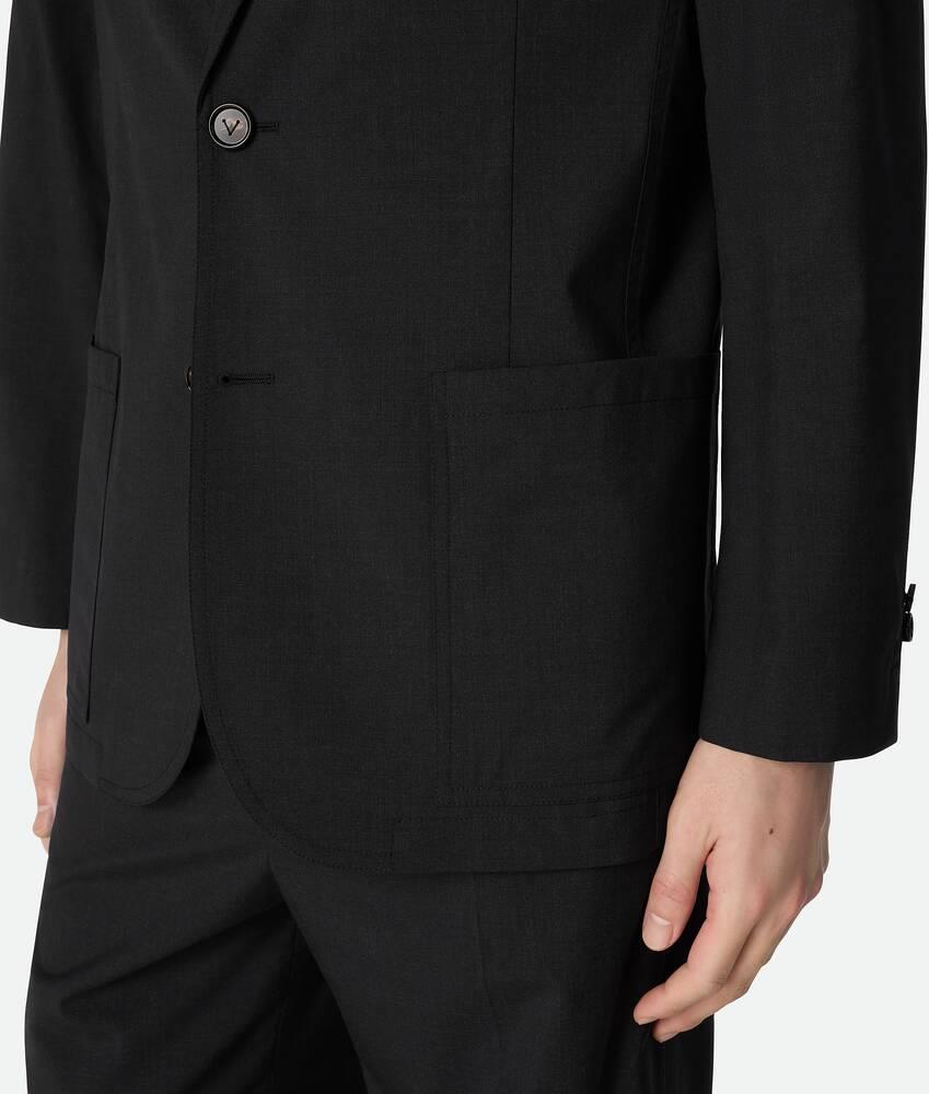 Men's Fine Wool Jacket in Charcoal melange Product Image