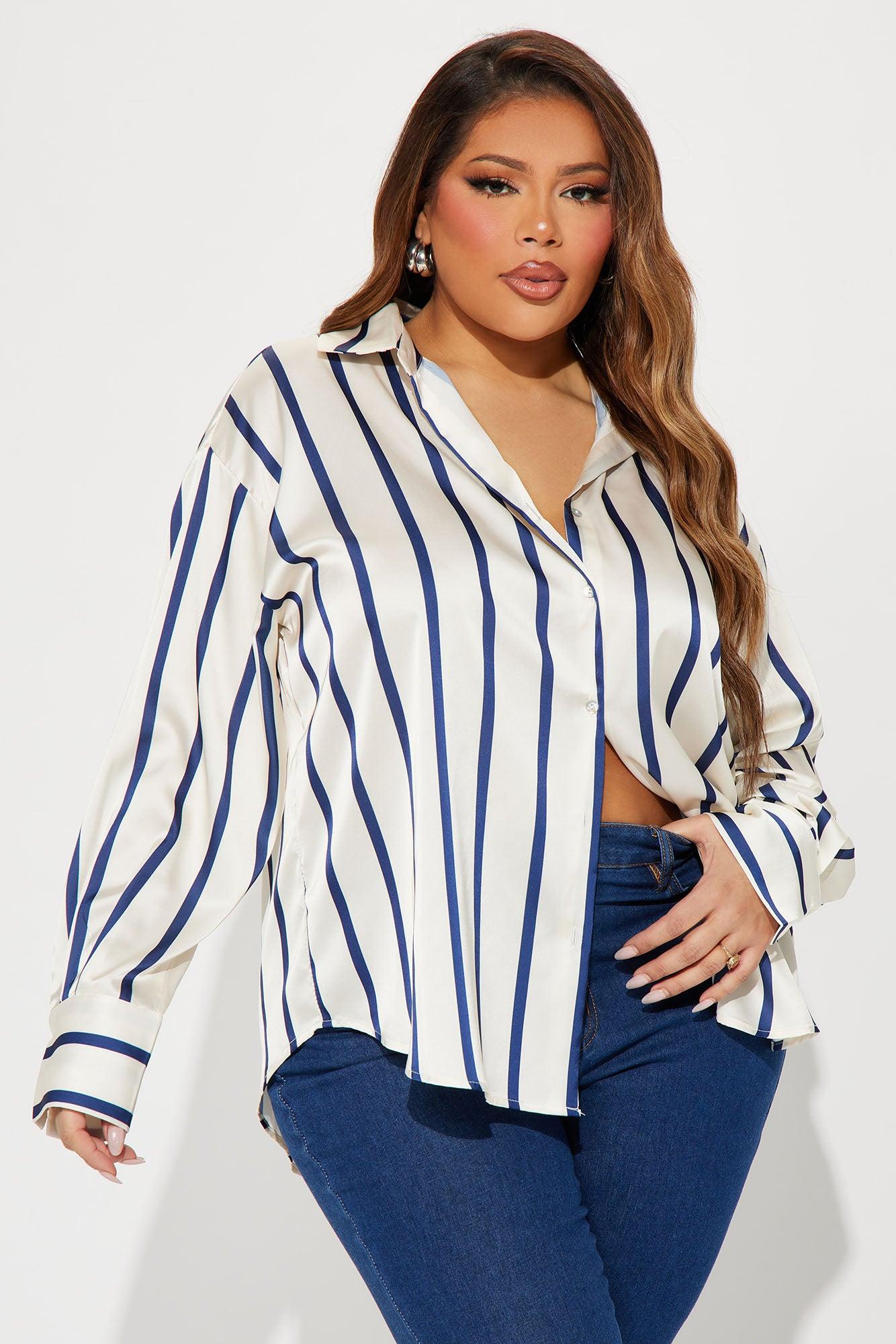 Bayside Satin Shirt - Ivory/combo Product Image