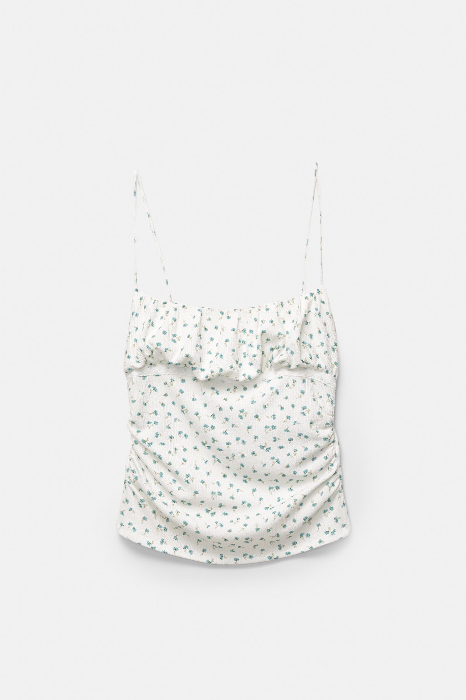 Floral crepe top Product Image