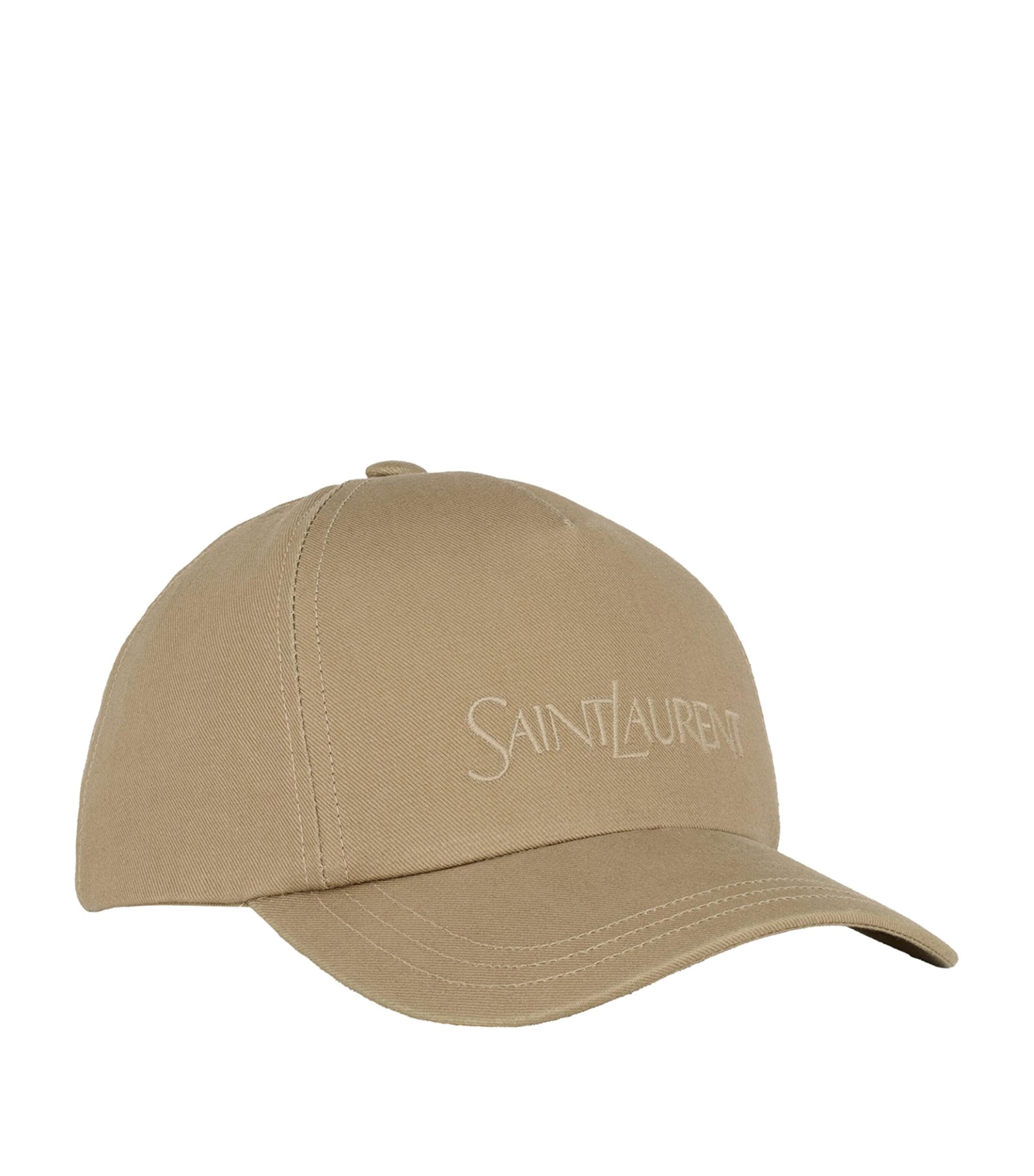 SAINT LAURENT Cotton And Linen Baseball Cap Men In Multicolor Product Image